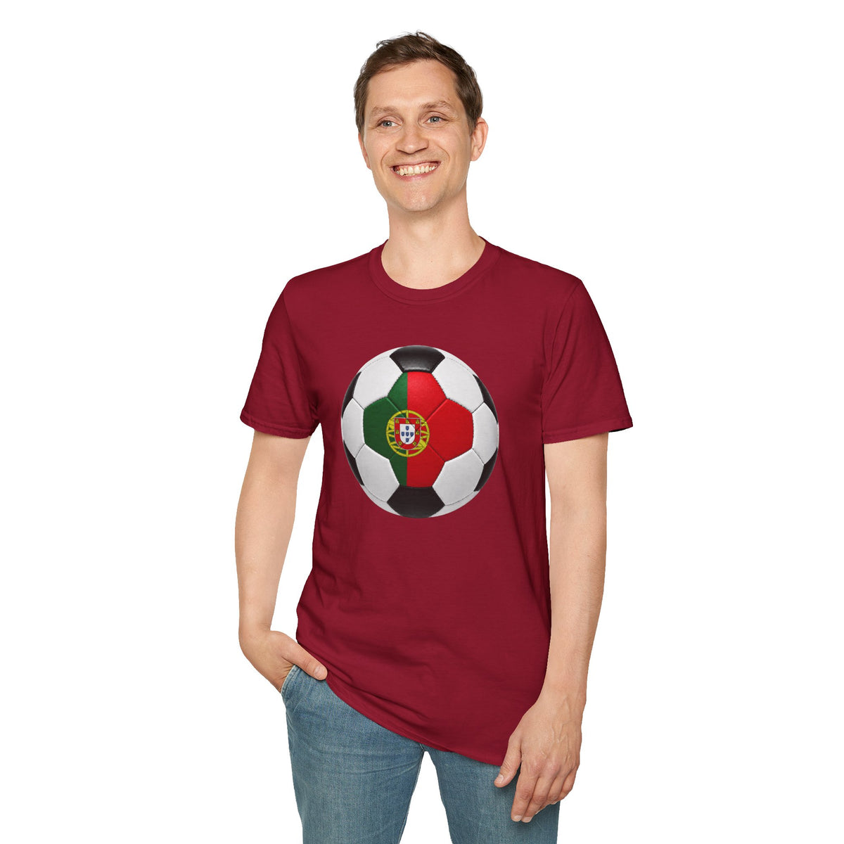 Portugal Soccer Ball Shirt, Portugal Futbol Tee, Green Red Soccer T-Shirt, Game Day Fan Shirt, Sports Gift