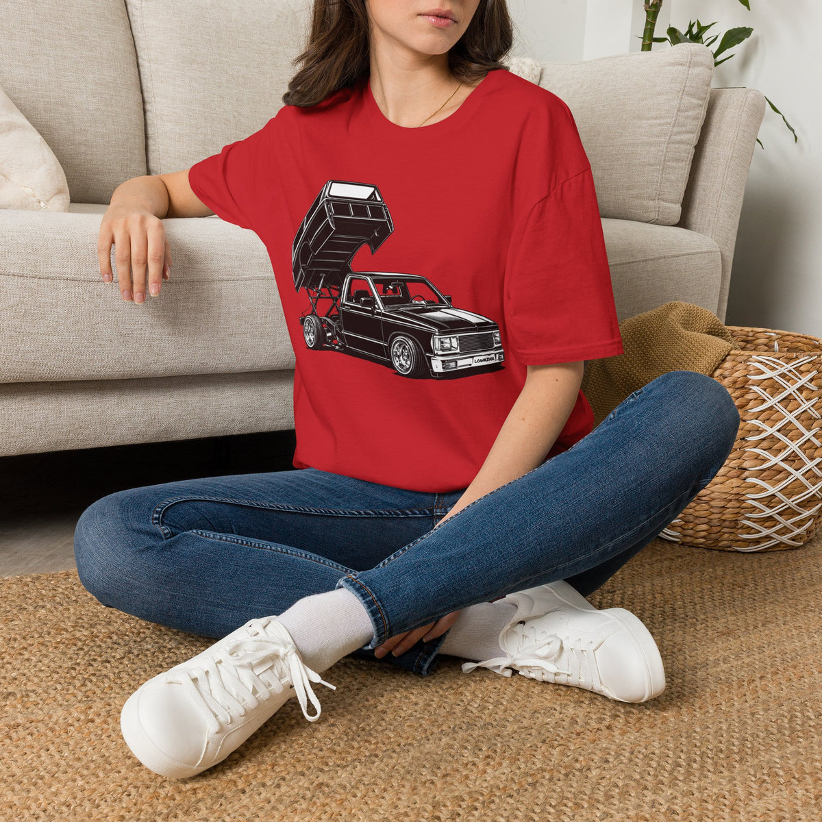 Lowrider Truck Shirt, Mini Truck T-Shirt, Custom Lowered Truck Tee, Car Enthusiast Gift, Mini Truck Bed Dancer, Garage Wear