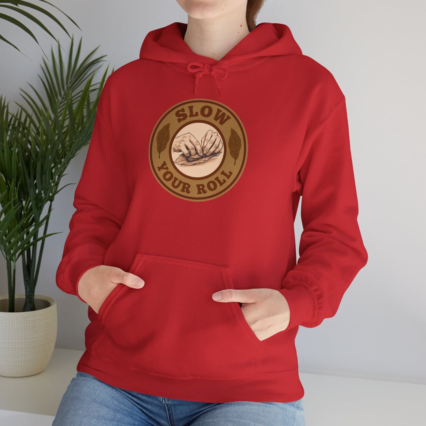 Slow Your Roll Cigar Hoodie Front Graphic, Fathers Day Gift, Relaxation Leisure, Cigar lover Gift, Cigar Aficionado, Dad Gift, Grandpa Gift