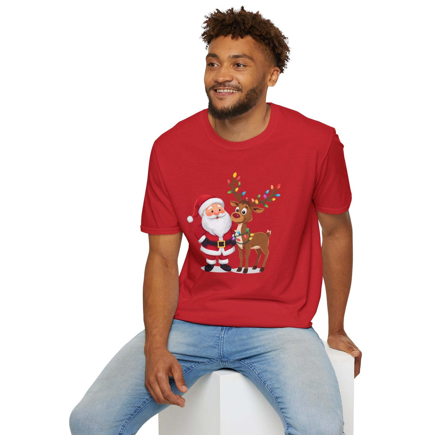 Santa and Rudolph Shirt, Family Christmas Shirts, Christmas T Shirt, Holiday Shirt, Cute Xmas Shirt for the family, Holiday Gift