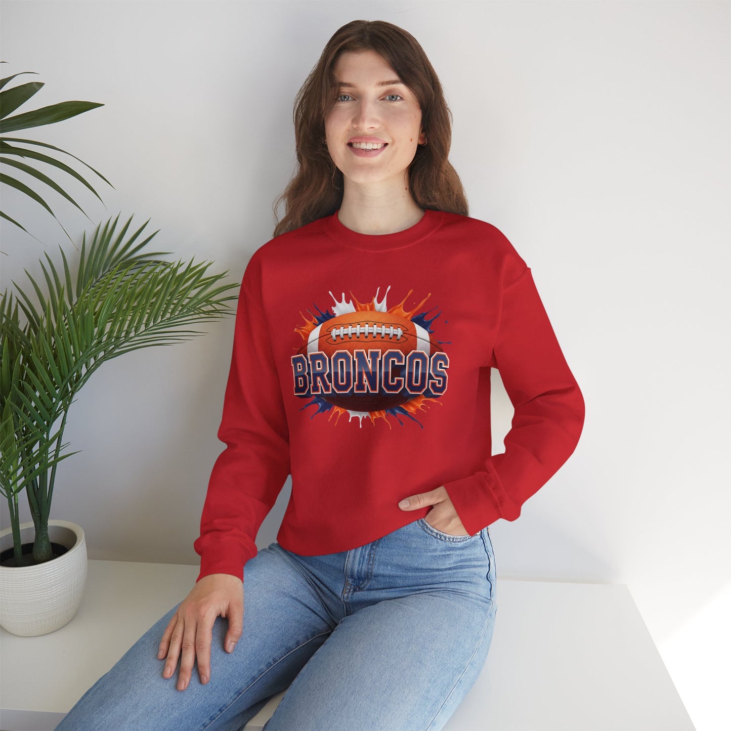 Denver Football Sweatshirt, Denver Team Sweatshirt, Football Gift for Denver Fans, Game Day Sports Fan Football Apparel