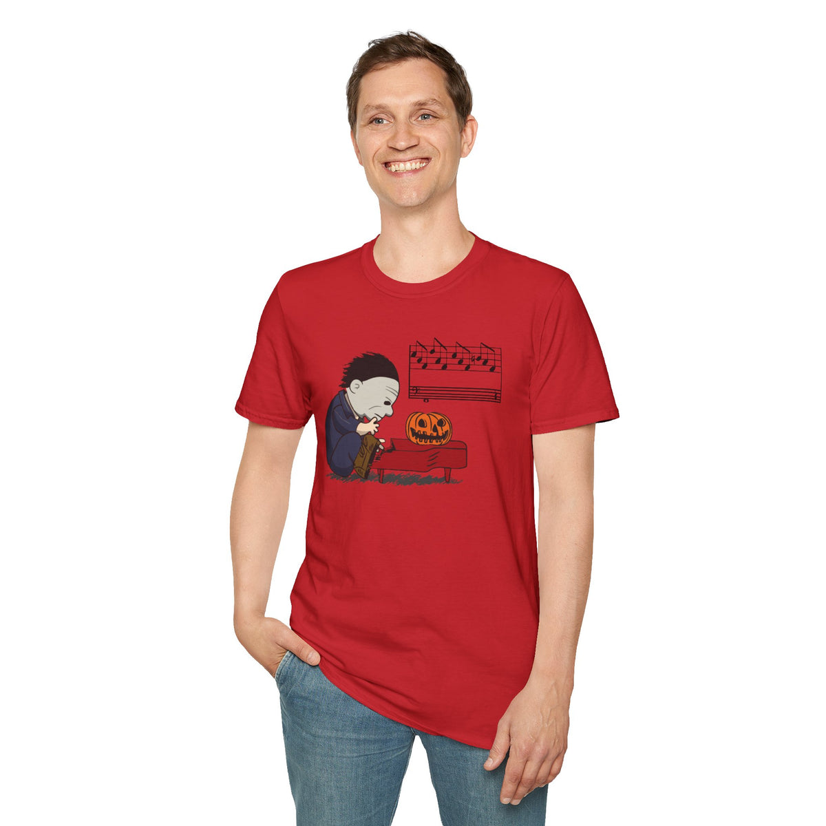 Michael Myers Charlie Brown Halloween T-Shirt, Halloween Shirt, Horror Movie Fan Gift, Horror Movie Characters, Charlie Brown Halloween Tee