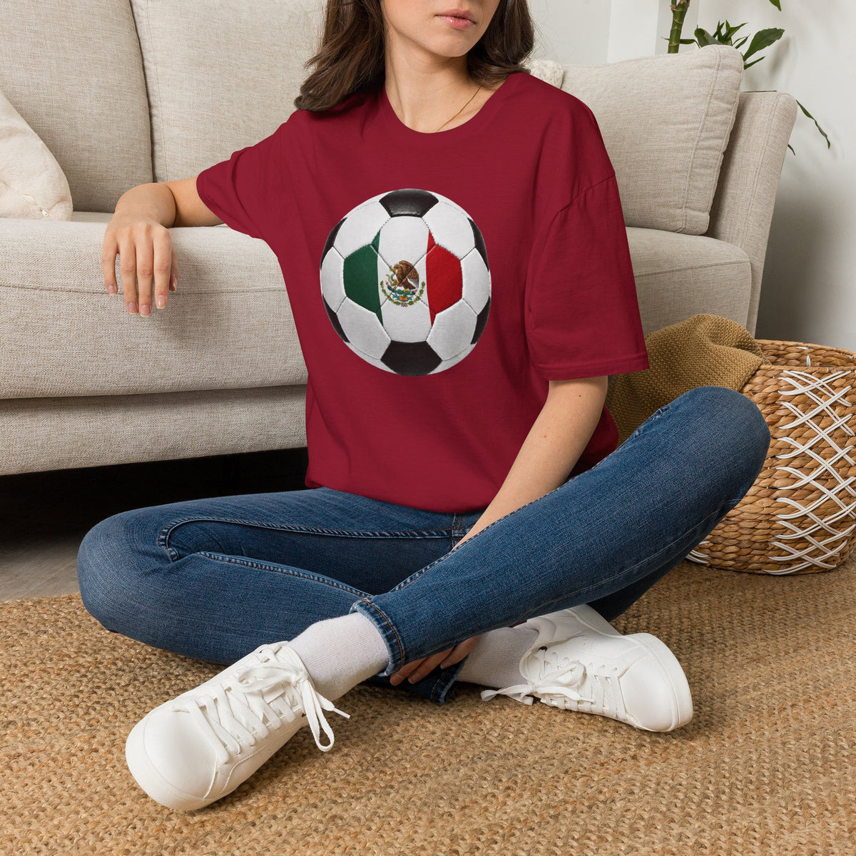 Mexico Soccer Ball Shirt, Mexico Futbol Tee, Green White Red Soccer T-Shirt, Game Day Fan Shirt, Sports Gift