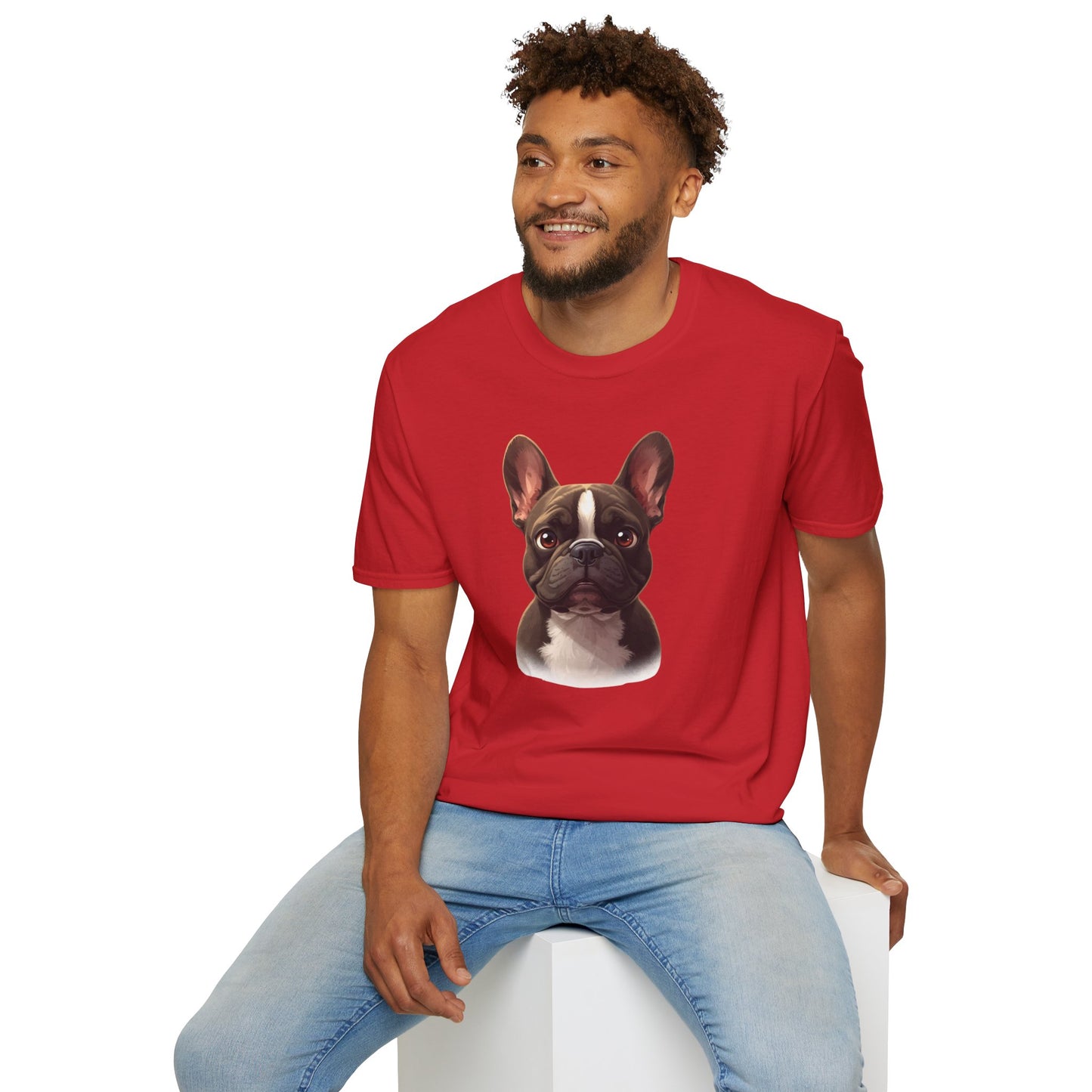 French Bulldog Dog Portrait Shirt – Frenchie Dog Lover Gift, Cute Dog Mom Tee, Dog Dad Shirt, Pet Breed Apparel