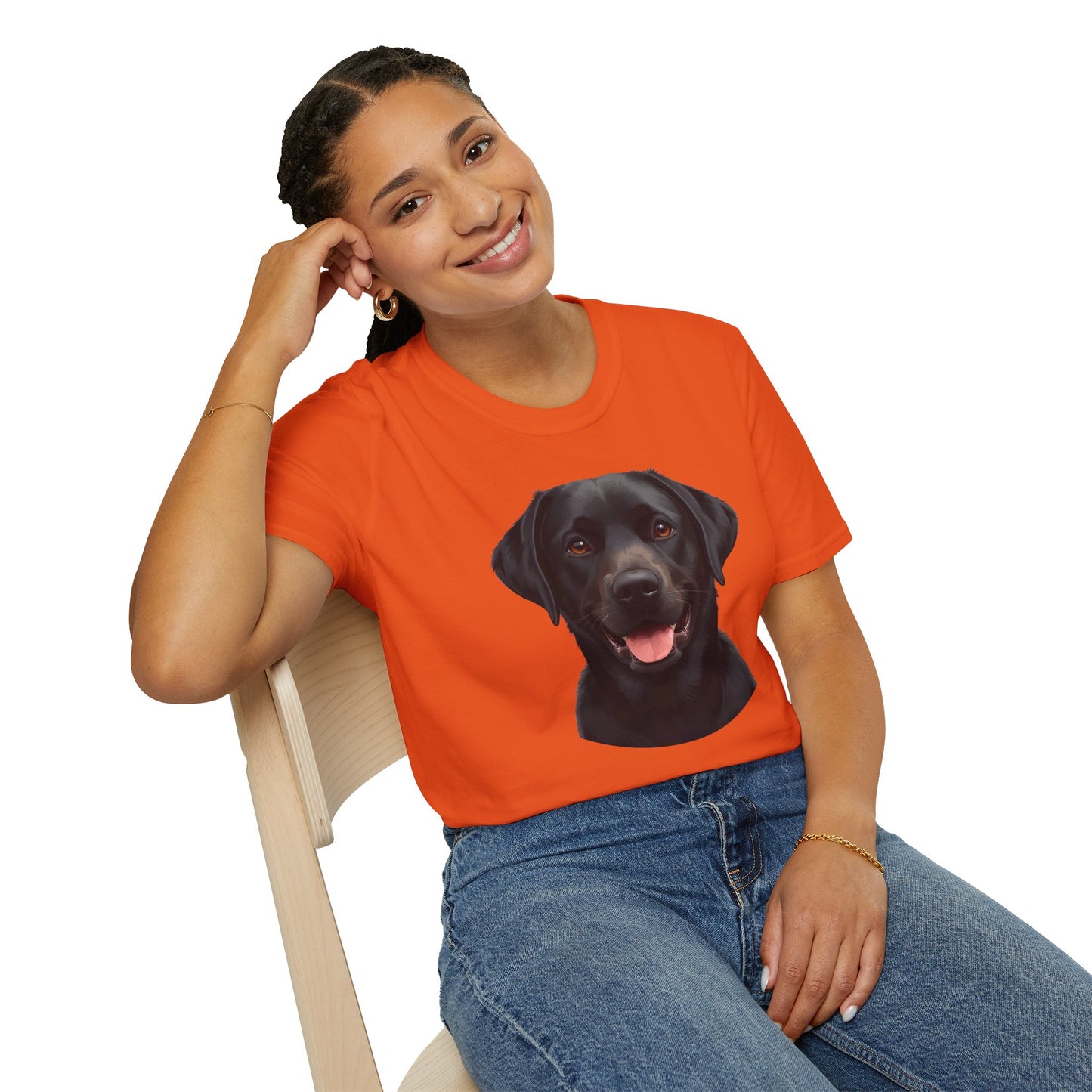 Labrador Retriever Dog Portrait Shirt – Black Lab Dog Lover Gift, Cute Dog Mom Tee, Dog Dad Shirt, Pet Breed Apparel