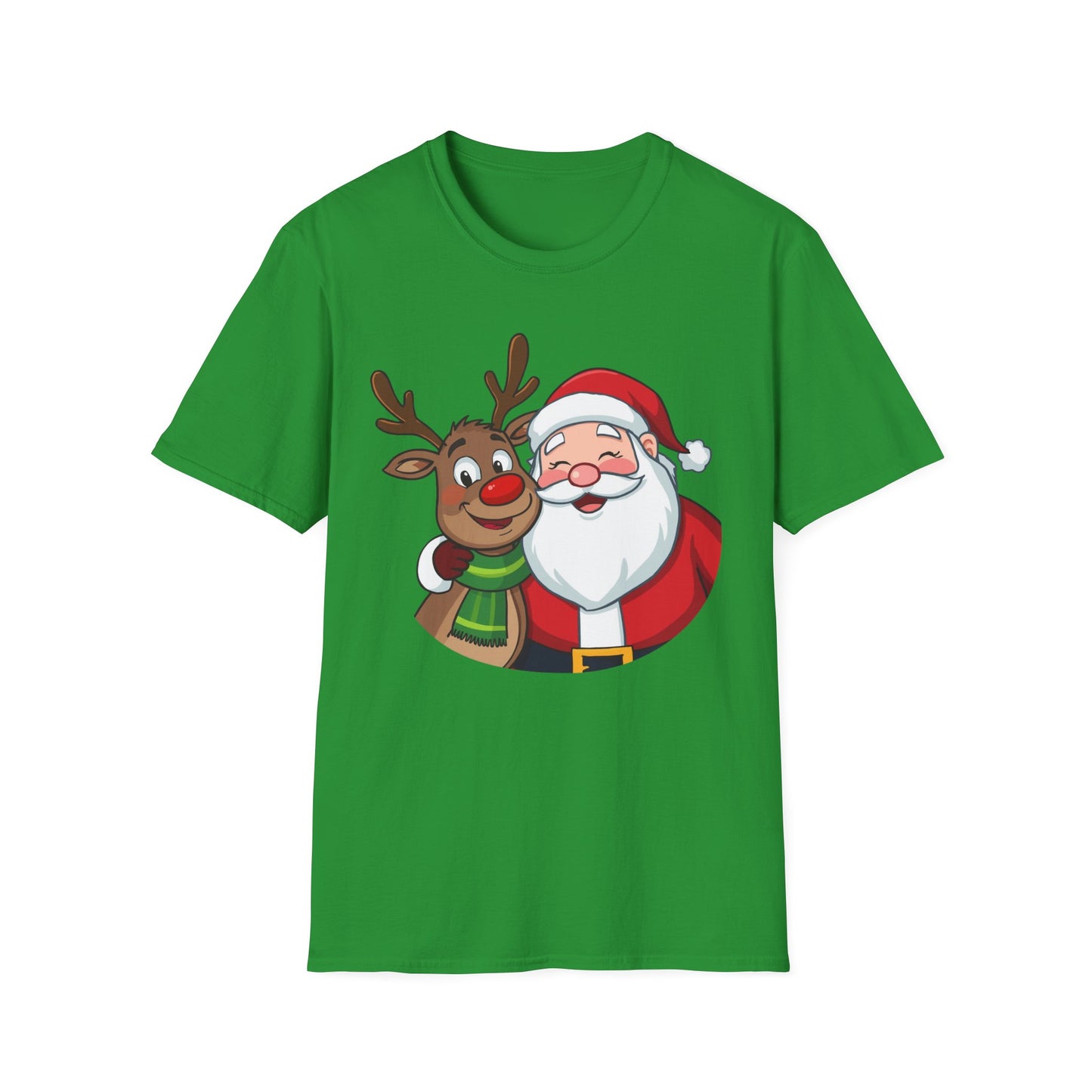 Smiling Santa and Rudolph Shirt, Family Christmas Shirts, Christmas T Shirt, Holiday Shirt, Cute Xmas Shirt for the family, Holiday Gift