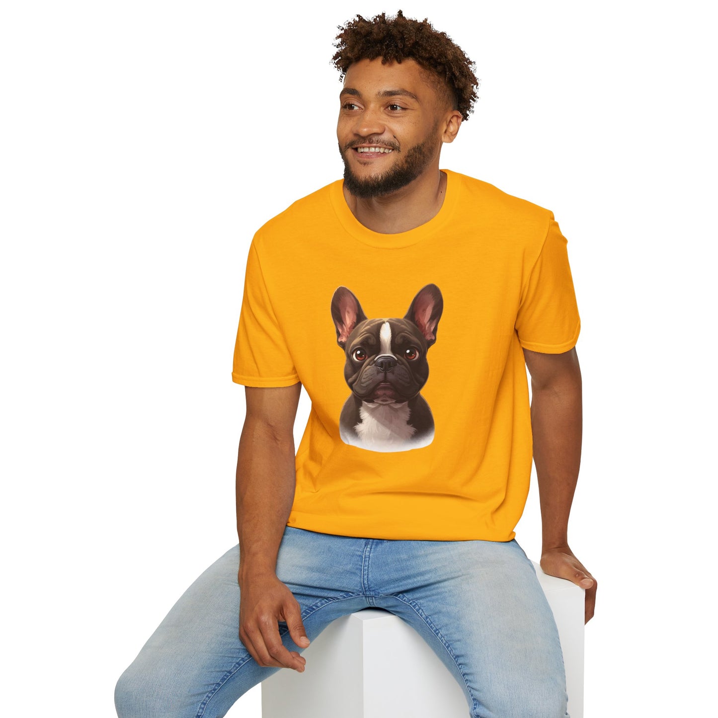 French Bulldog Dog Portrait Shirt – Frenchie Dog Lover Gift, Cute Dog Mom Tee, Dog Dad Shirt, Pet Breed Apparel
