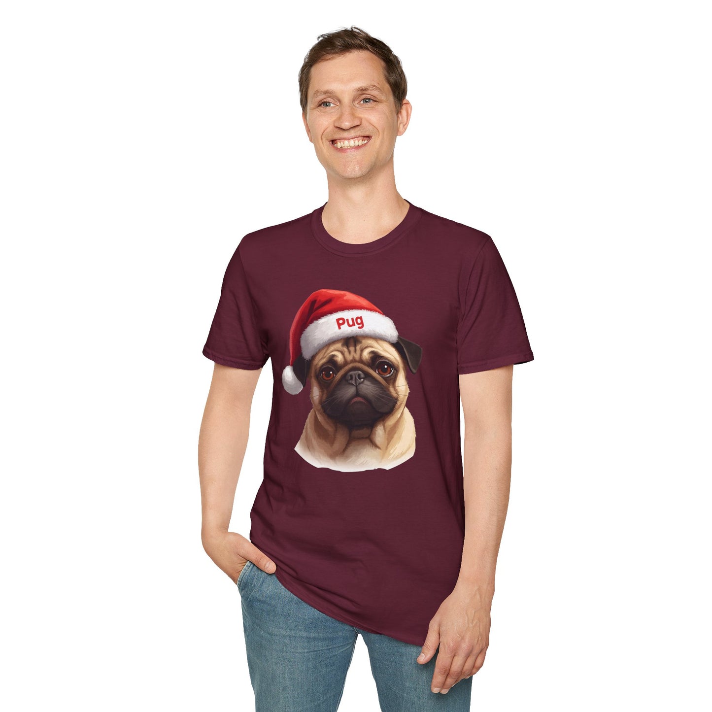 Pug Dog Portrait Shirt – Pug Dog Lover Gift, Cute Dog Mom Tee, Dog Dad Shirt, Pet Breed Apparel