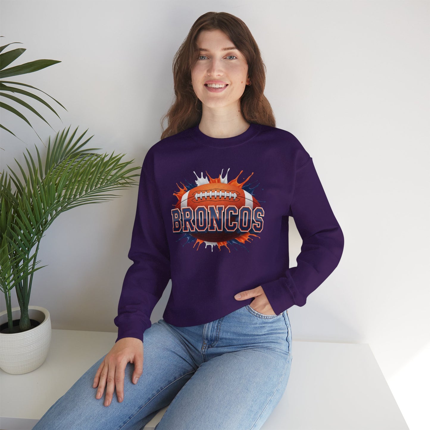 Denver Football Sweatshirt, Denver Team Sweatshirt, Football Gift for Denver Fans, Game Day Sports Fan Football Apparel