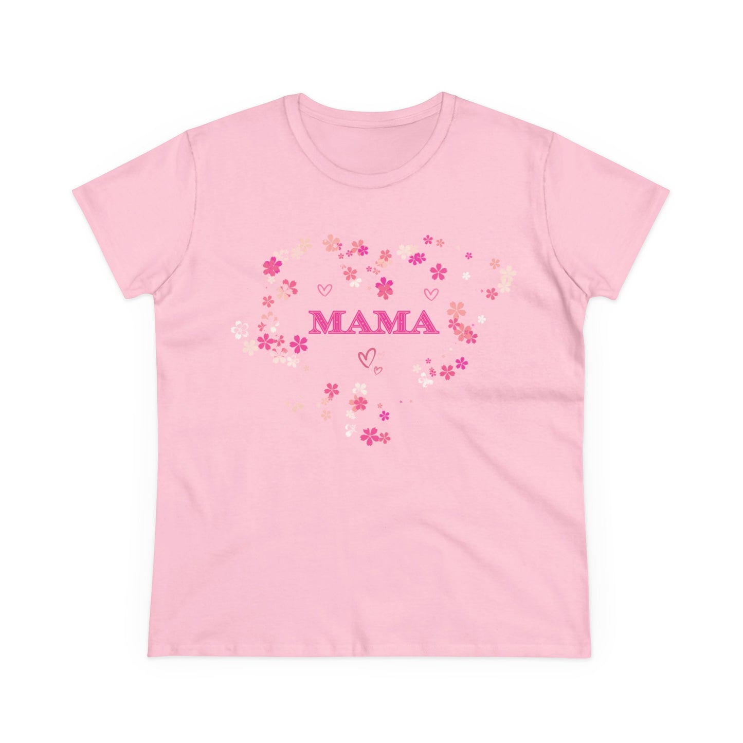 Floral Mama Women's Tee, Mother's Day Shirt, Heart Print Shirt, Mom Gift Shirt, Motherhood Tee, Mom Gift, MAMA Pride Shirt