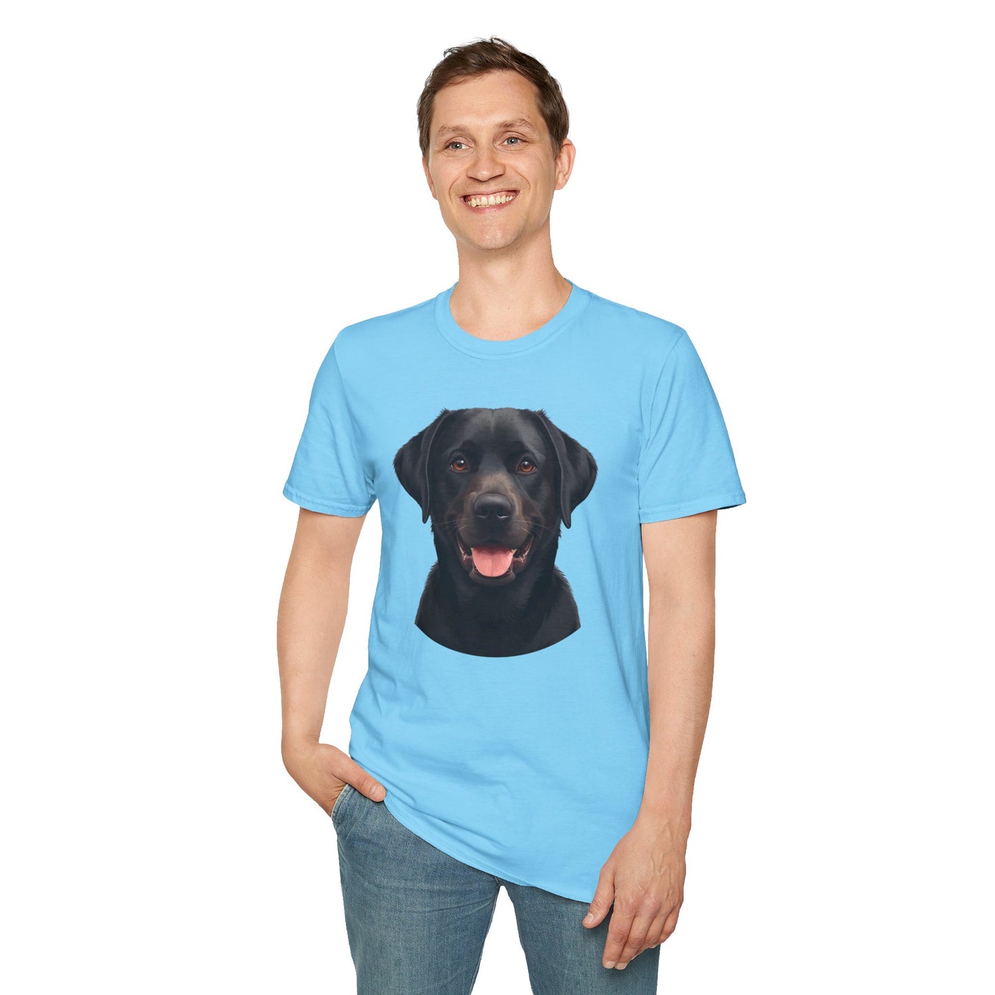 Labrador Retriever Dog Portrait Shirt – Black Lab Dog Lover Gift, Cute Dog Mom Tee, Dog Dad Shirt, Pet Breed Apparel