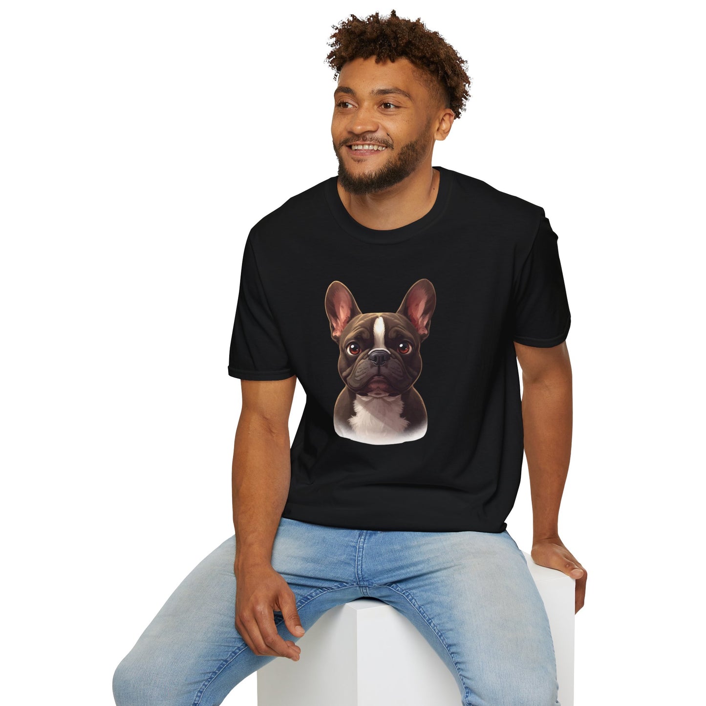 French Bulldog Dog Portrait Shirt – Frenchie Dog Lover Gift, Cute Dog Mom Tee, Dog Dad Shirt, Pet Breed Apparel