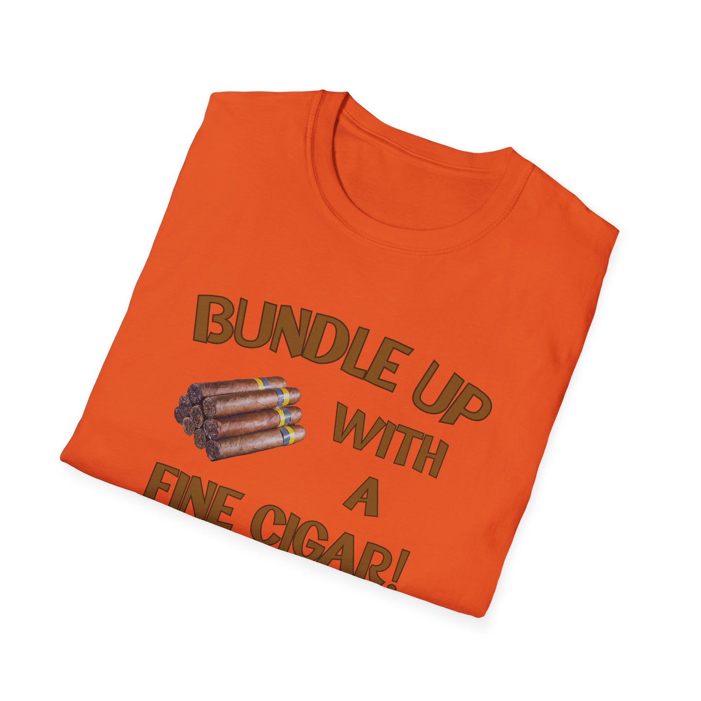 Bundle Up With A Fine Cigar Unisex T-Shirt, BBQ Pool Party Shirt, Relaxation Leisure, Cigar lover Gift, Cigar Aficionado, Dad Gift