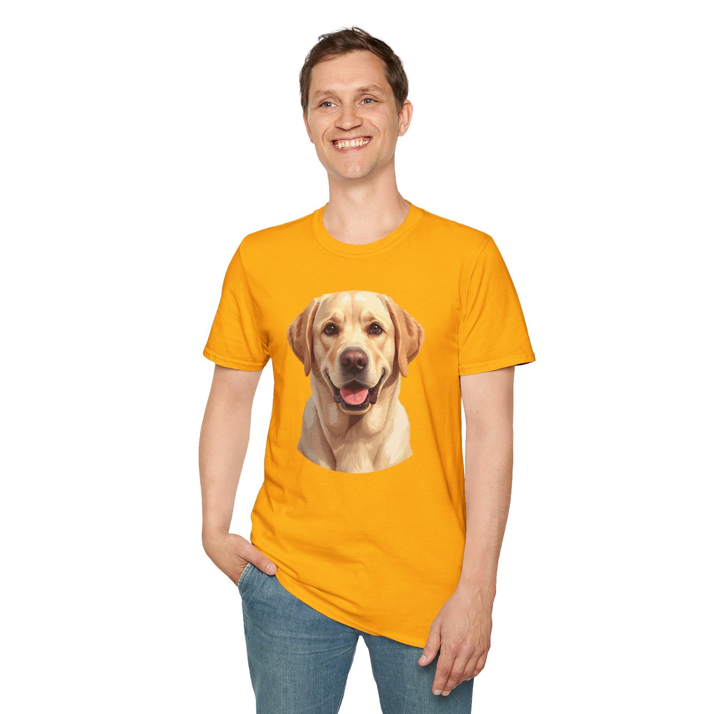 Labrador Retriever Dog Portrait Shirt – Lab Dog Lover Gift, Cute Dog Mom Tee, Dog Dad Shirt, Pet Breed Apparel