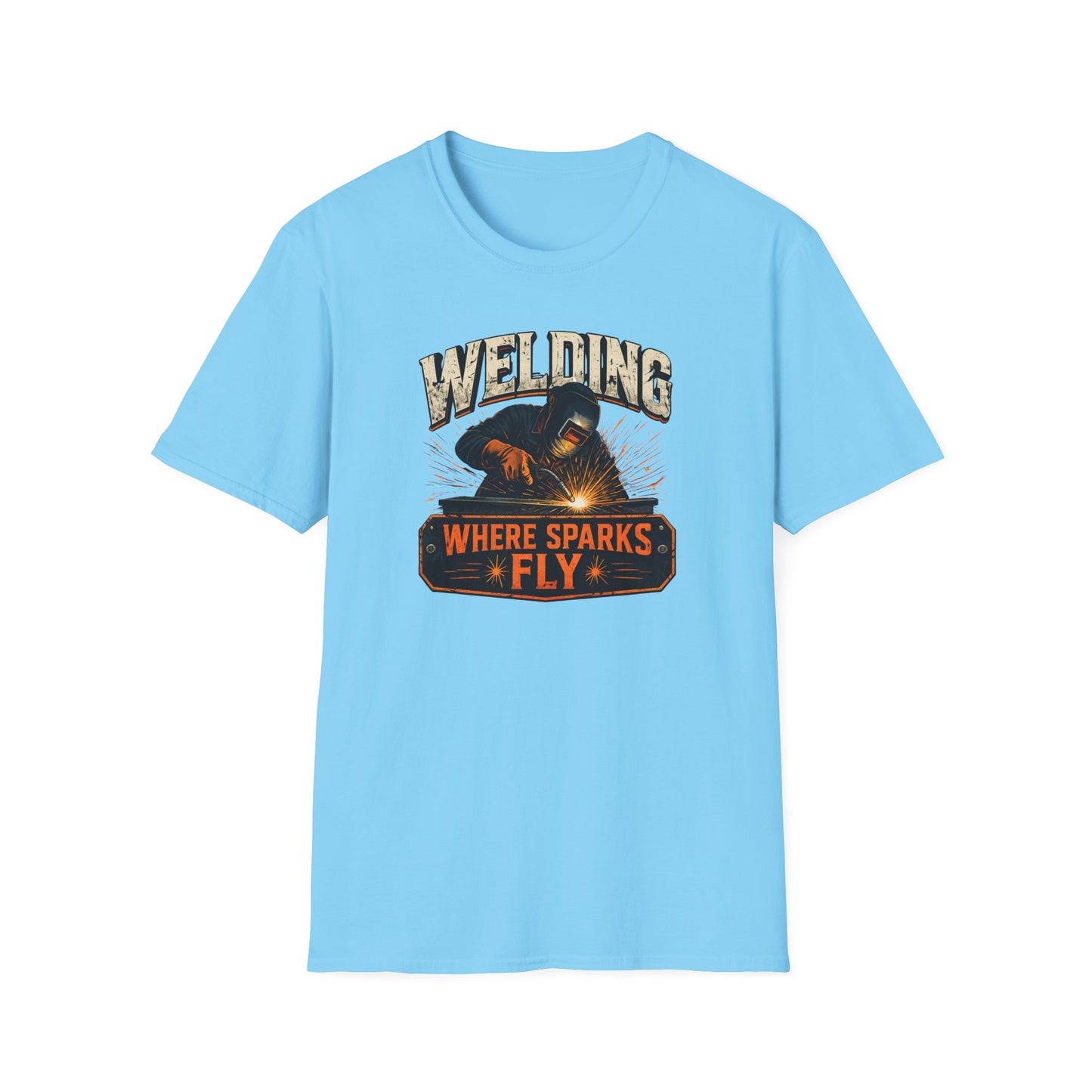 Welding Where Sparks Fly Shirt, Funny Welder T Shirt Gift, Welding Graphic Tee, Metal Worker Shirt, Blue Collar Tee
