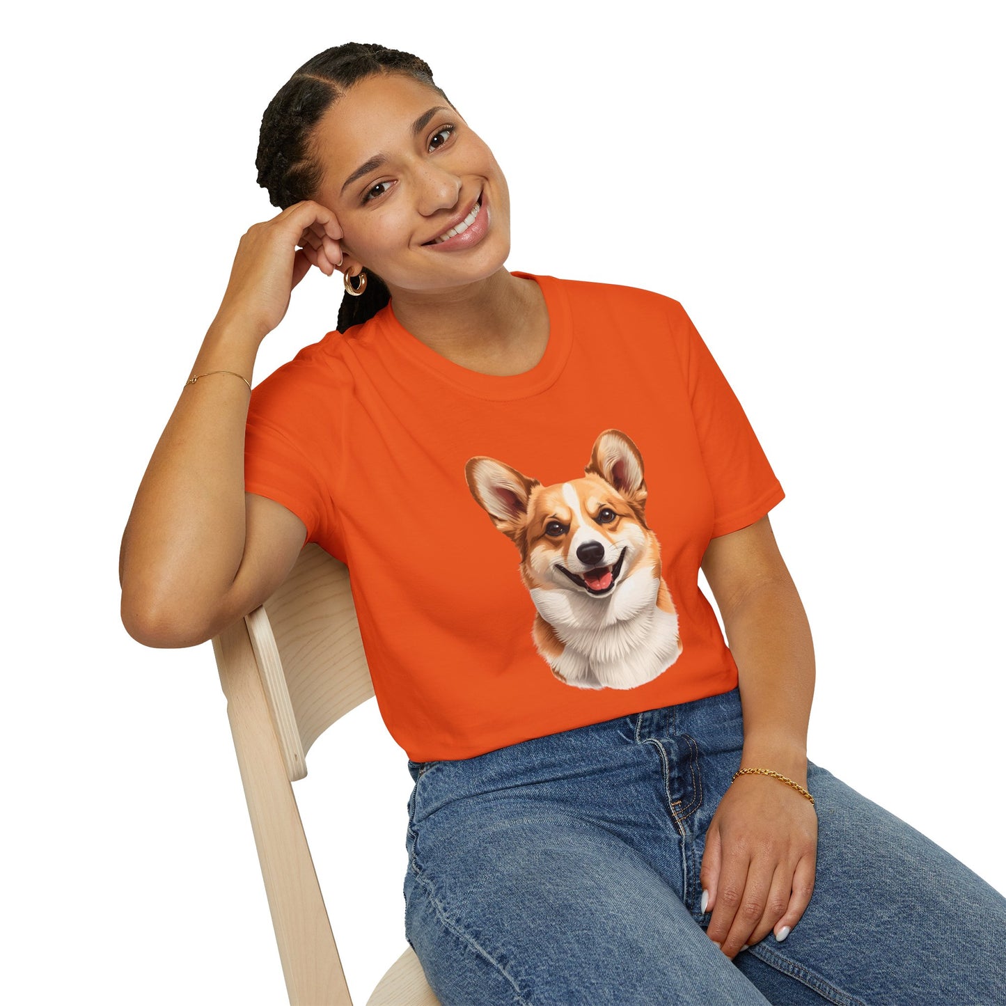 Corgi Dog Portrait Shirt – Corgi Dog Lover Gift, Cute Dog Mom Tee, Dog Dad Shirt, Pet Breed Apparel