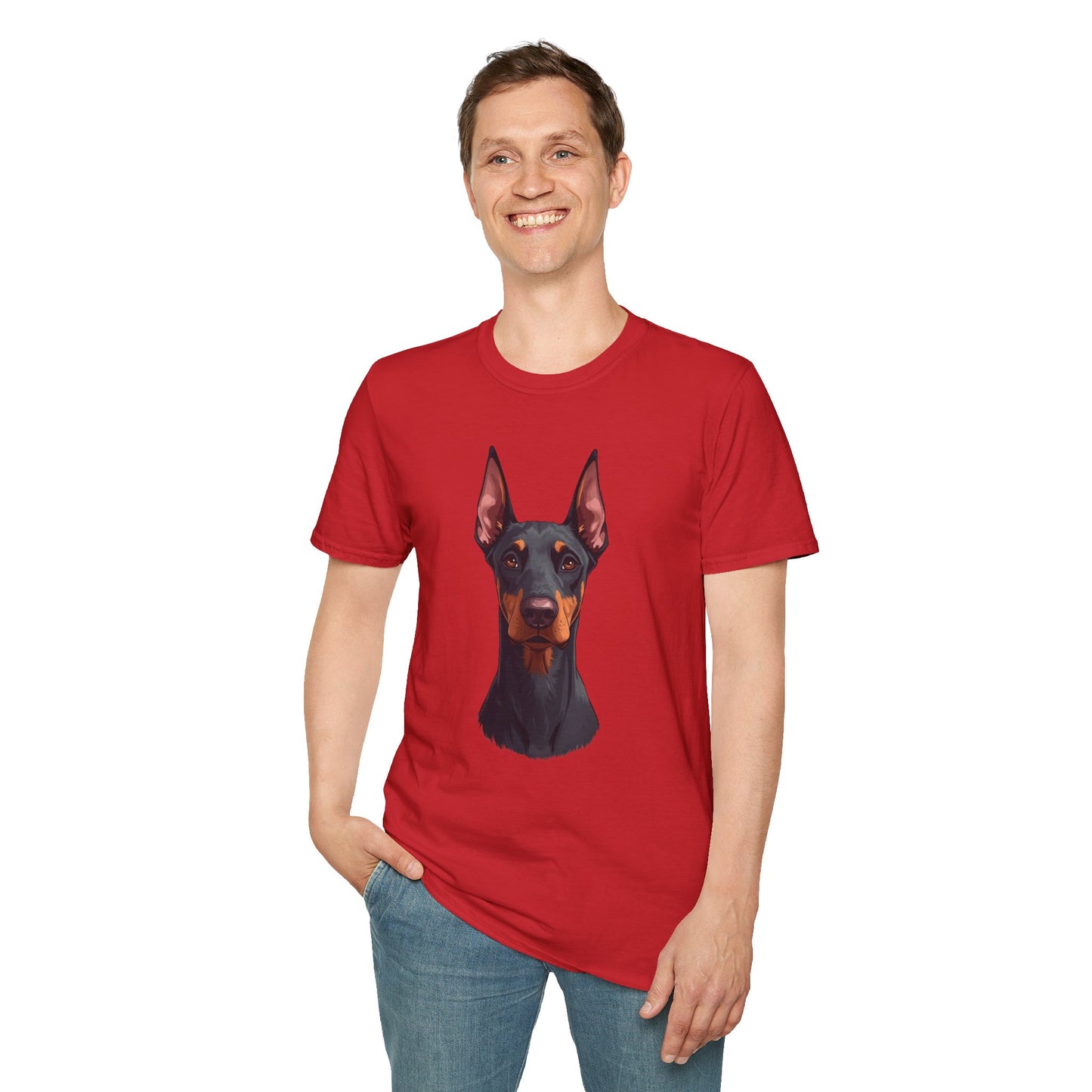 Doberman Dog Portrait Shirt – Doberman Dog Lover Gift, Cute Dog Mom Tee, Dog Dad Shirt, Pet Breed Apparel