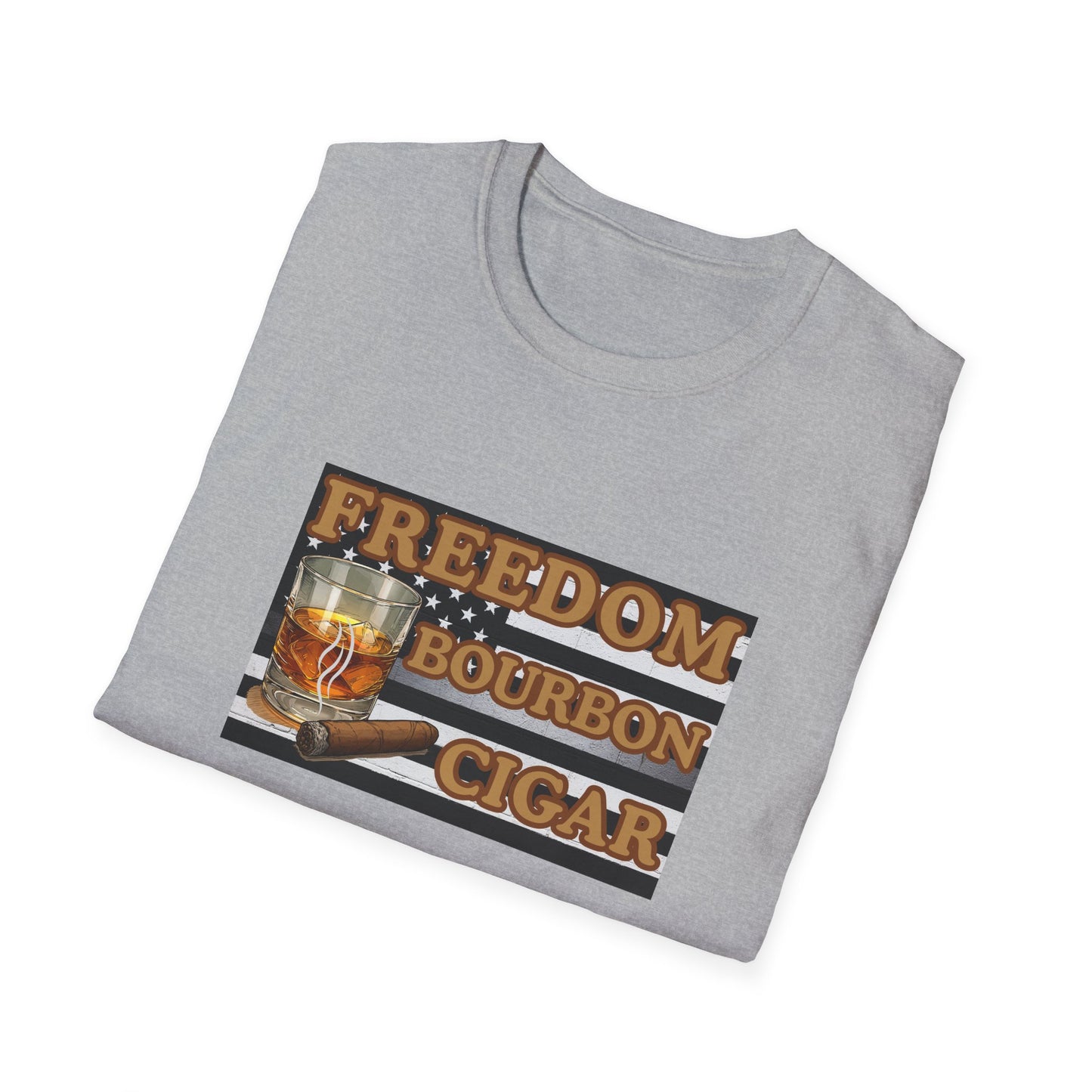 Freedom Bourbon Cigar T-Shirt, BBQ Pool Party Shirt, Fathers Day Gift, Relaxation Leisure, Cigar lover Gift, Cigar Aficionado, Bourbon Gift