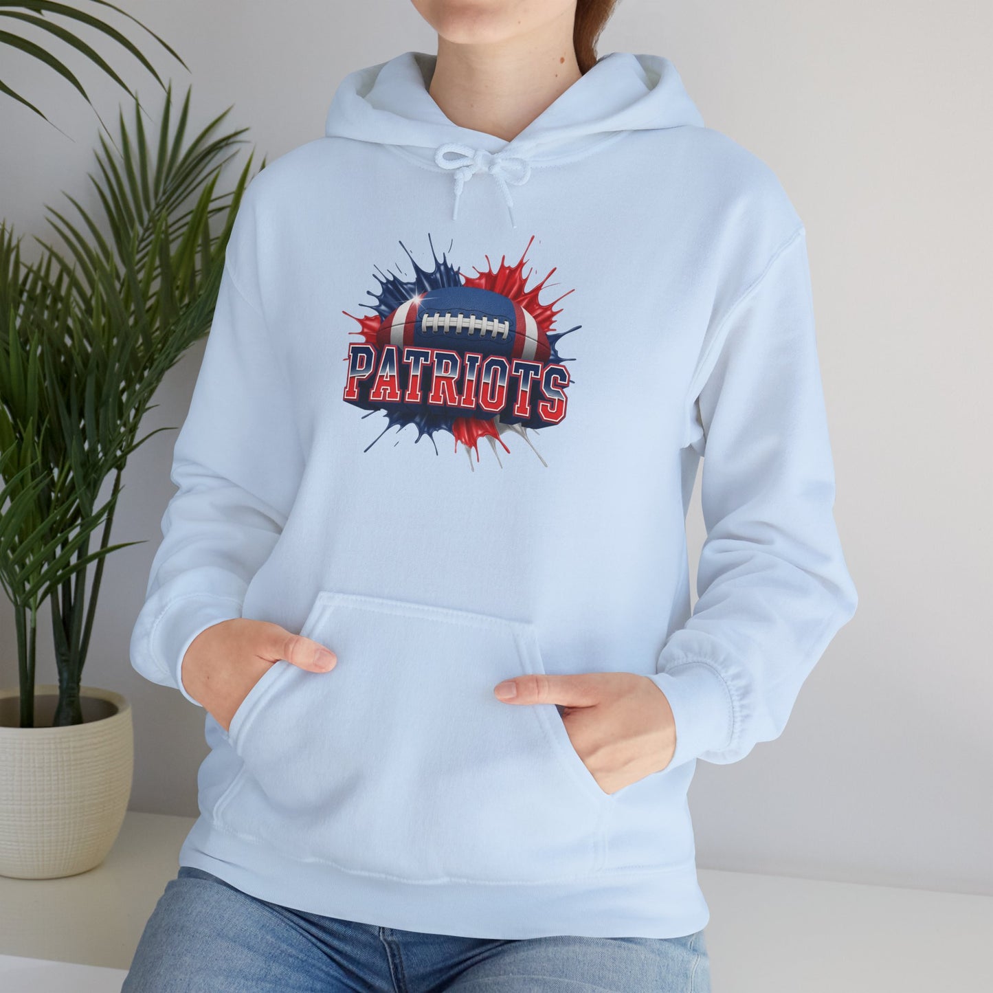 New England Football Hoodie, New England Team Hoodie, Football Gift for New England Fans, Game Day Sports Fan Apparel, Football Fan Gift
