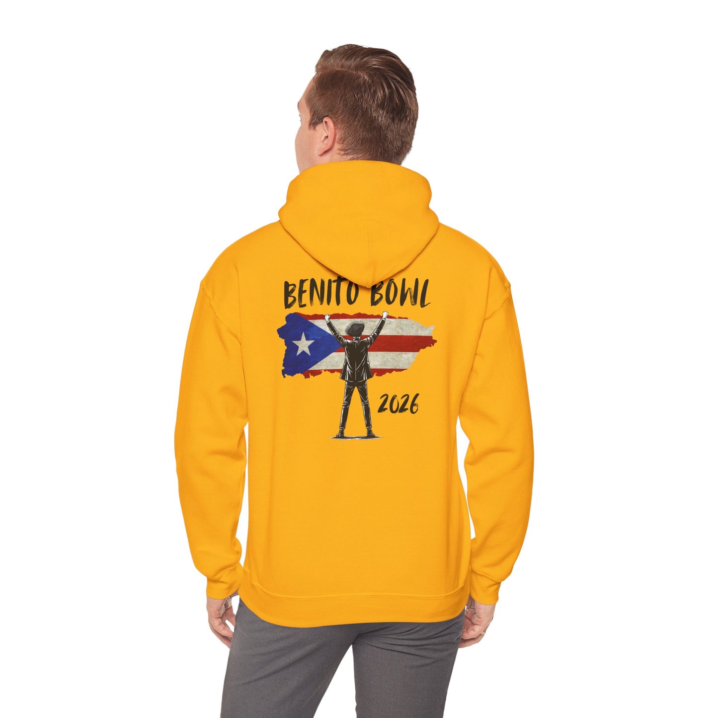 Benito Bowl PR Flag 2026 Hoodie, Benito Bowl XL, Football Fan Gift, Puerto Rico Boricua Heritage Culture Pride Hoodie