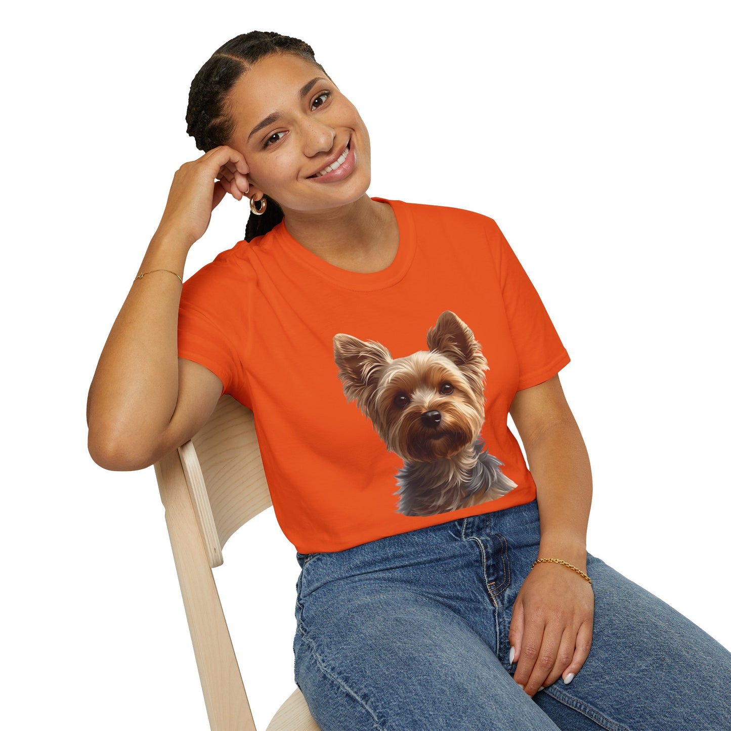 Yorkshire Terrier Dog Portrait Shirt – Yorkie Dog Lover Gift, Cute Dog Mom Tee, Dog Dad Shirt, Pet Breed Apparel