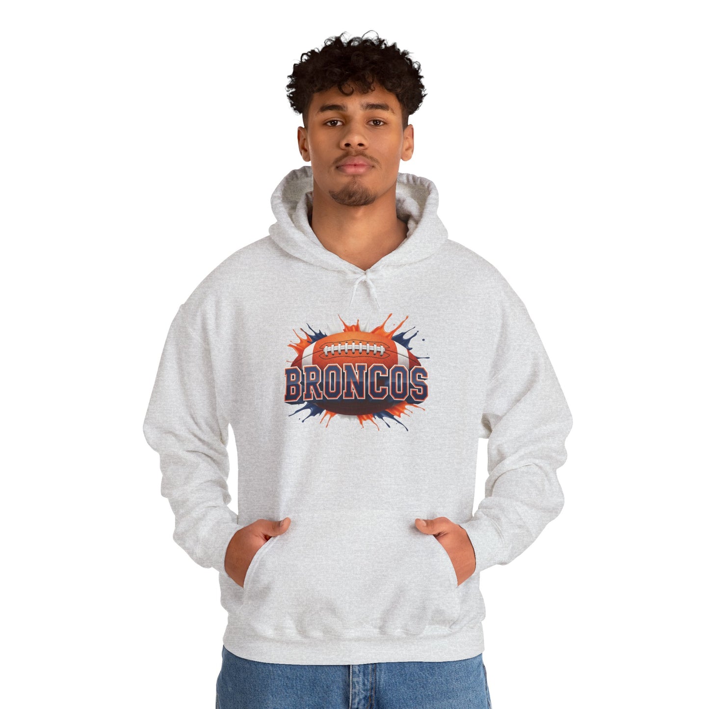 Denver Football Hoodie, Denver Team Hoodie, Football Gift for Denver Fans, Game Day Sports Fan Apparel, Football Fan Gift