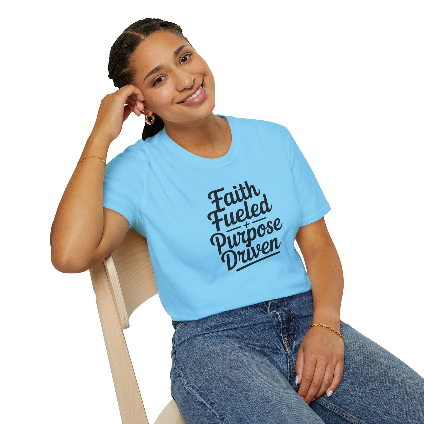 Faith Fueled Purpose Driven T-Shirt – Inspirational Christian Shirt, Motivational Faith Tee for Women & Men