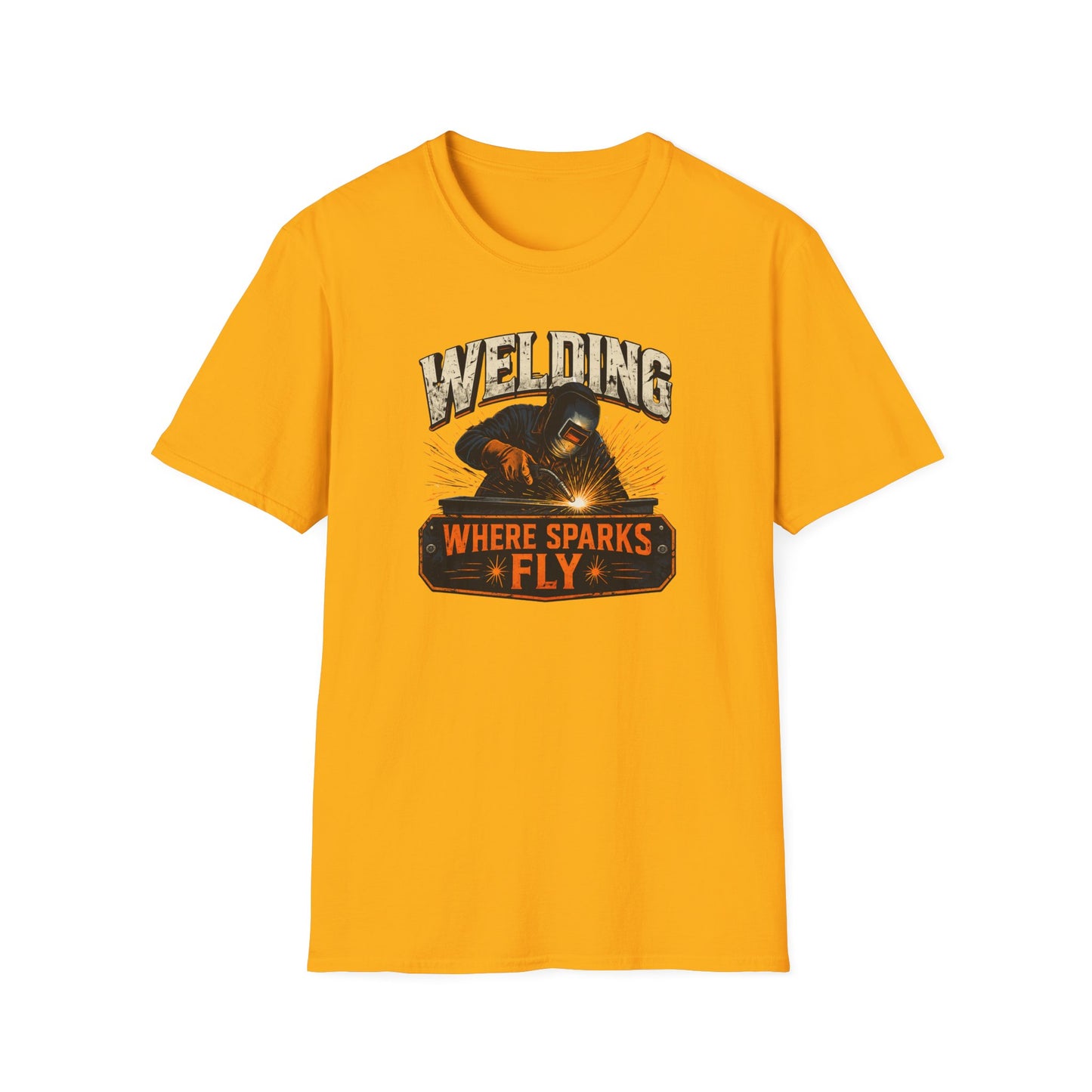Welding Where Sparks Fly Shirt, Funny Welder T Shirt Gift, Welding Graphic Tee, Metal Worker Shirt, Blue Collar Tee
