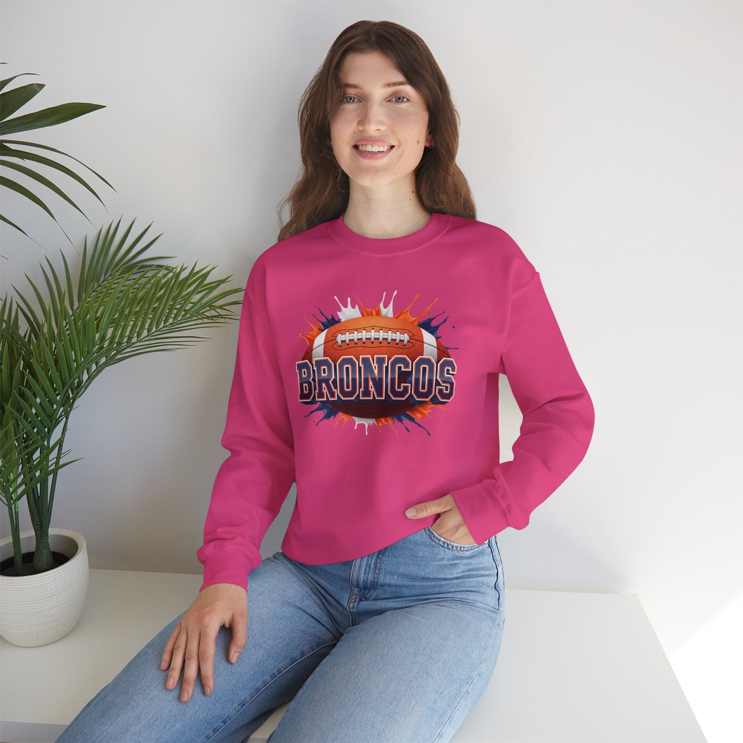 Denver Football Sweatshirt, Denver Team Sweatshirt, Football Gift for Denver Fans, Game Day Sports Fan Football Apparel
