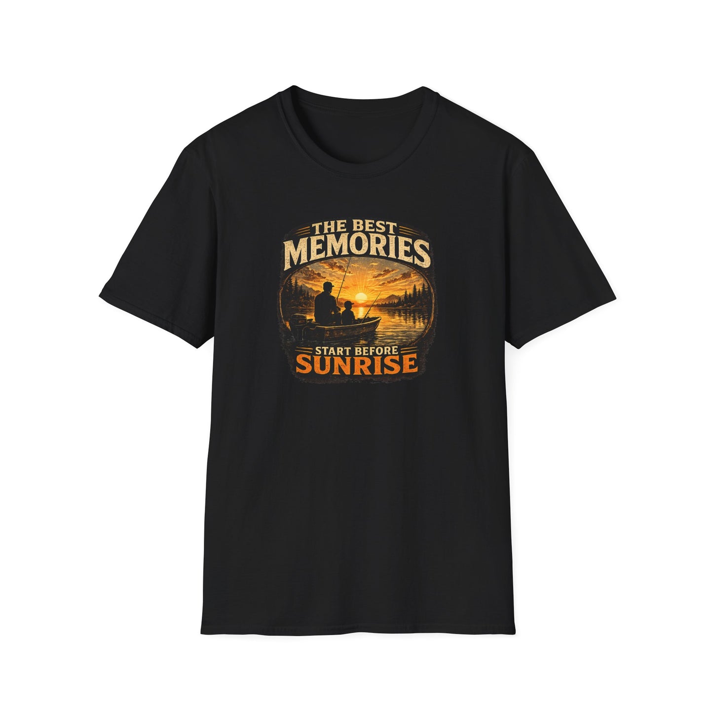 Fishing Shirt for Dad, Best Memories Start Before Sunrise Tee, Fisherman Gift Shirt, Fathers Day Fishing T-Shirt