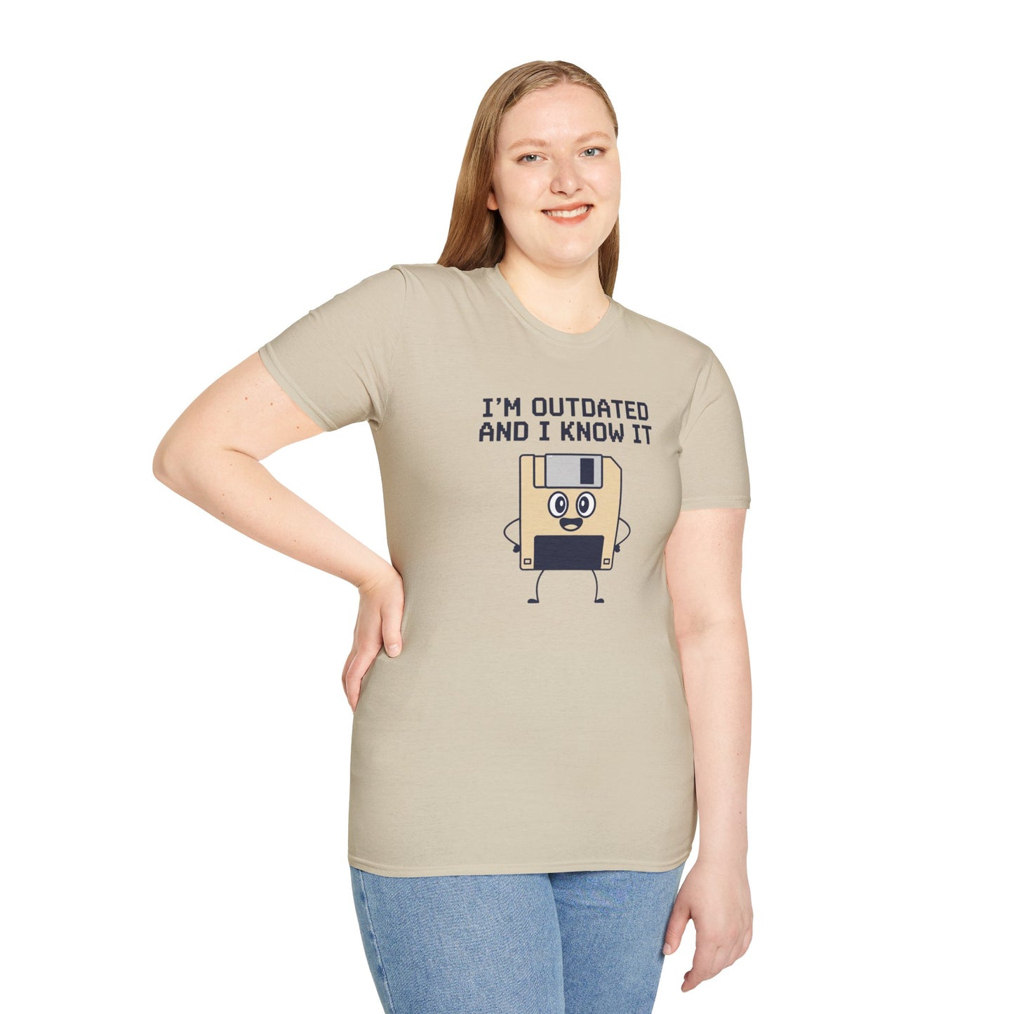 Funny Floppy Disk Shirt, Im Outdated and I Know It Tee, Retro Tech Shirt, Computer Nerd Gift, Geek Unisex T Shirt