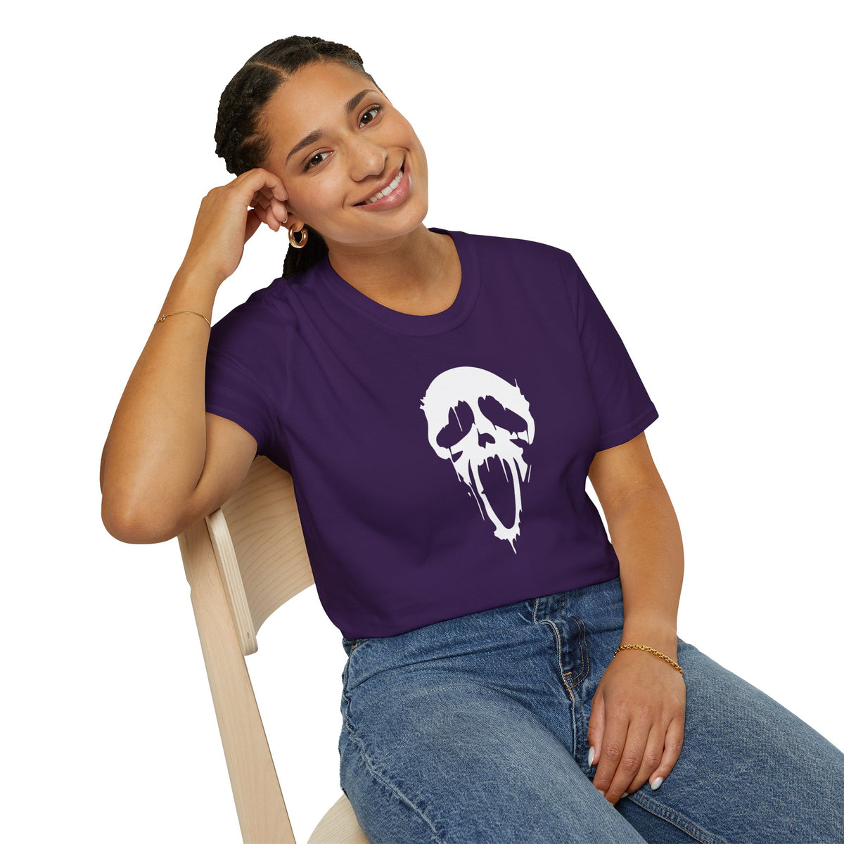 Scream Villain Ghost face Softstyle T-Shirt, Scream Scary Movie Tee, Halloween Shirt, Horror Movie Gift, Ghost Horror Gift