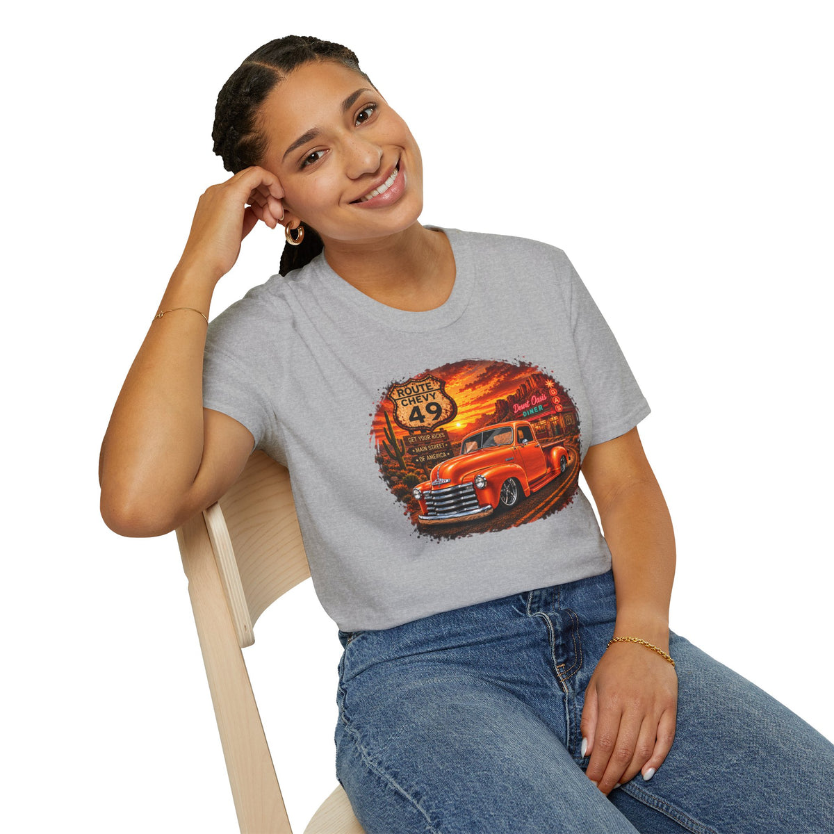 Classic Pickup Truck Shirt, Vintage Truck T-Shirt, Desert Highway Tee, Retro Car Lover Gift, Old School Truck Shirt