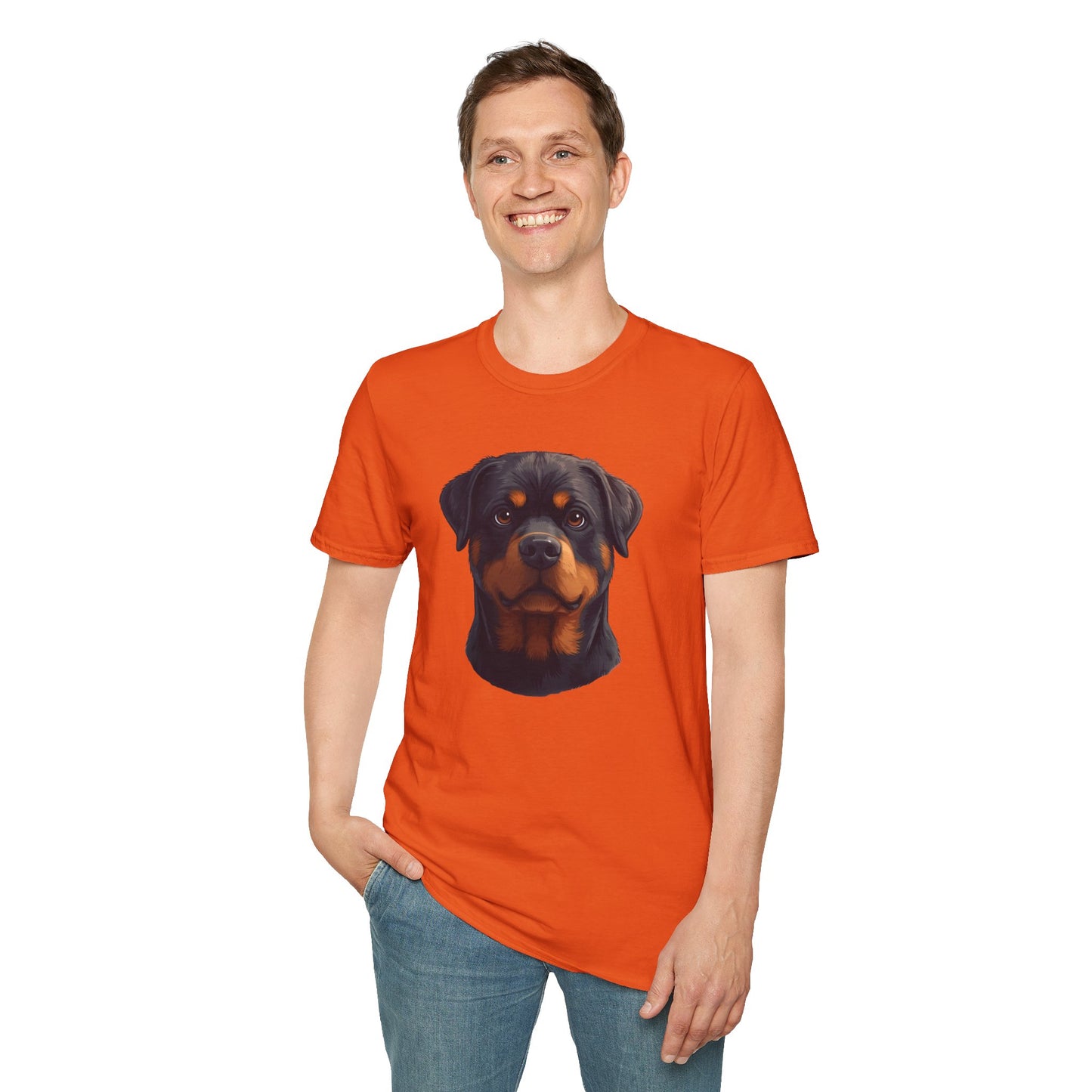 Rottweiler Dog Portrait Shirt – Rottweiler Dog Lover Gift, Cute Dog Mom Tee, Dog Dad Shirt, Pet Breed Apparel