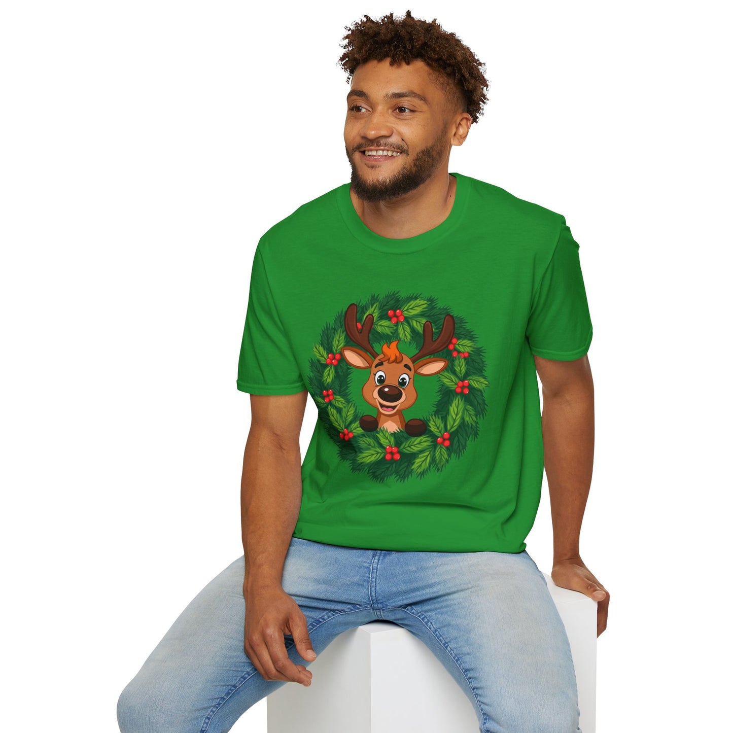 Reindeer in the Wreath Shirt, Family Christmas Shirts, Christmas T Shirt, Holiday Shirt, Cute Xmas Shirt for the family, Holiday Gift