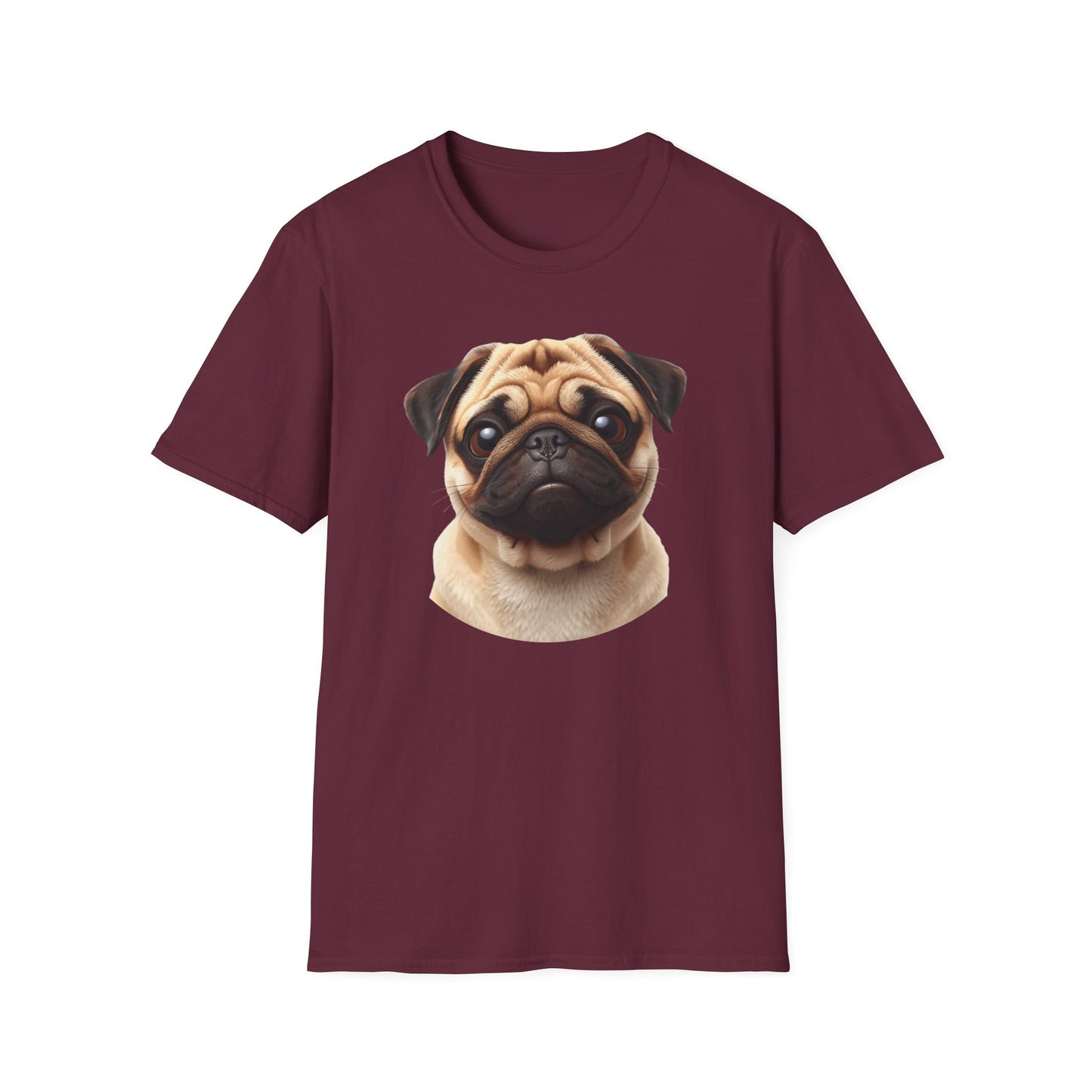 Pug Dog Portrait Shirt – Pug Dog Lover Gift, Cute Dog Mom Tee, Dog Dad Shirt, Pet Breed Apparel