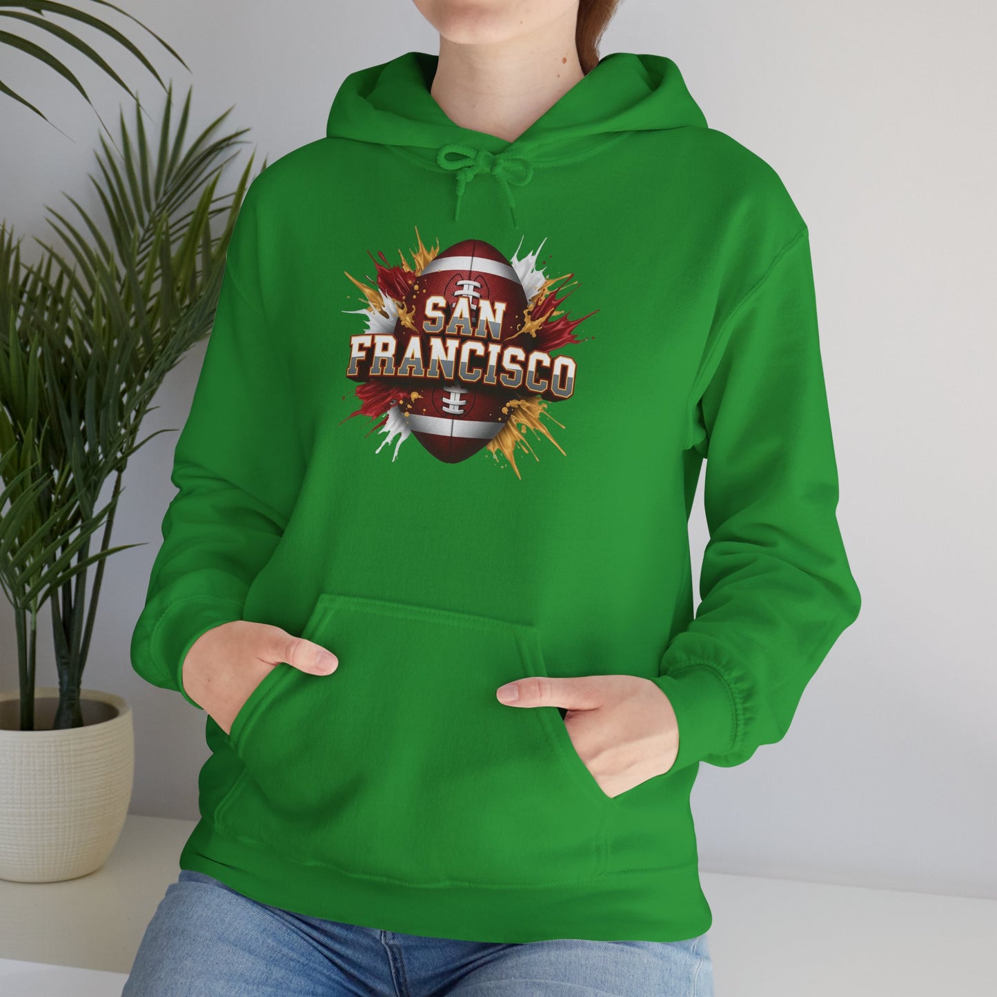 San Francisco Football Hoodie, San Francisco Team Hoodie, Football Gift for San Francisco Fans, Game Day Sports Fan Apparel, Football Fan