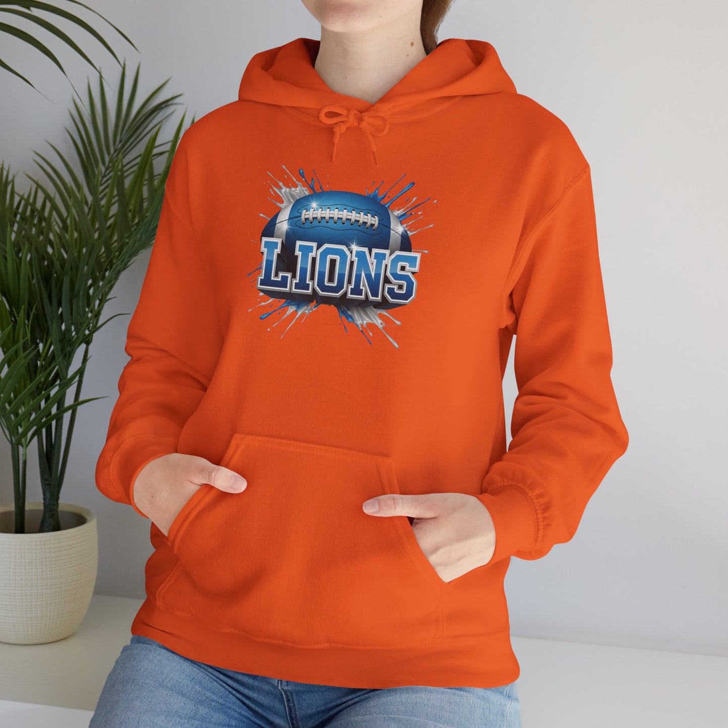 Detroit Football Hoodie, Detroit Team Hoodie, Football Gift for Detroit Fans, Game Day Sports Fan Apparel, Football Fan Gift