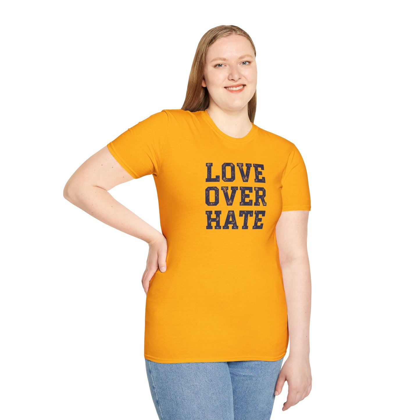 Love Over Hate T-Shirt – Inspirational Christian Shirt, Positive Message Tee, Motivational Faith Apparel