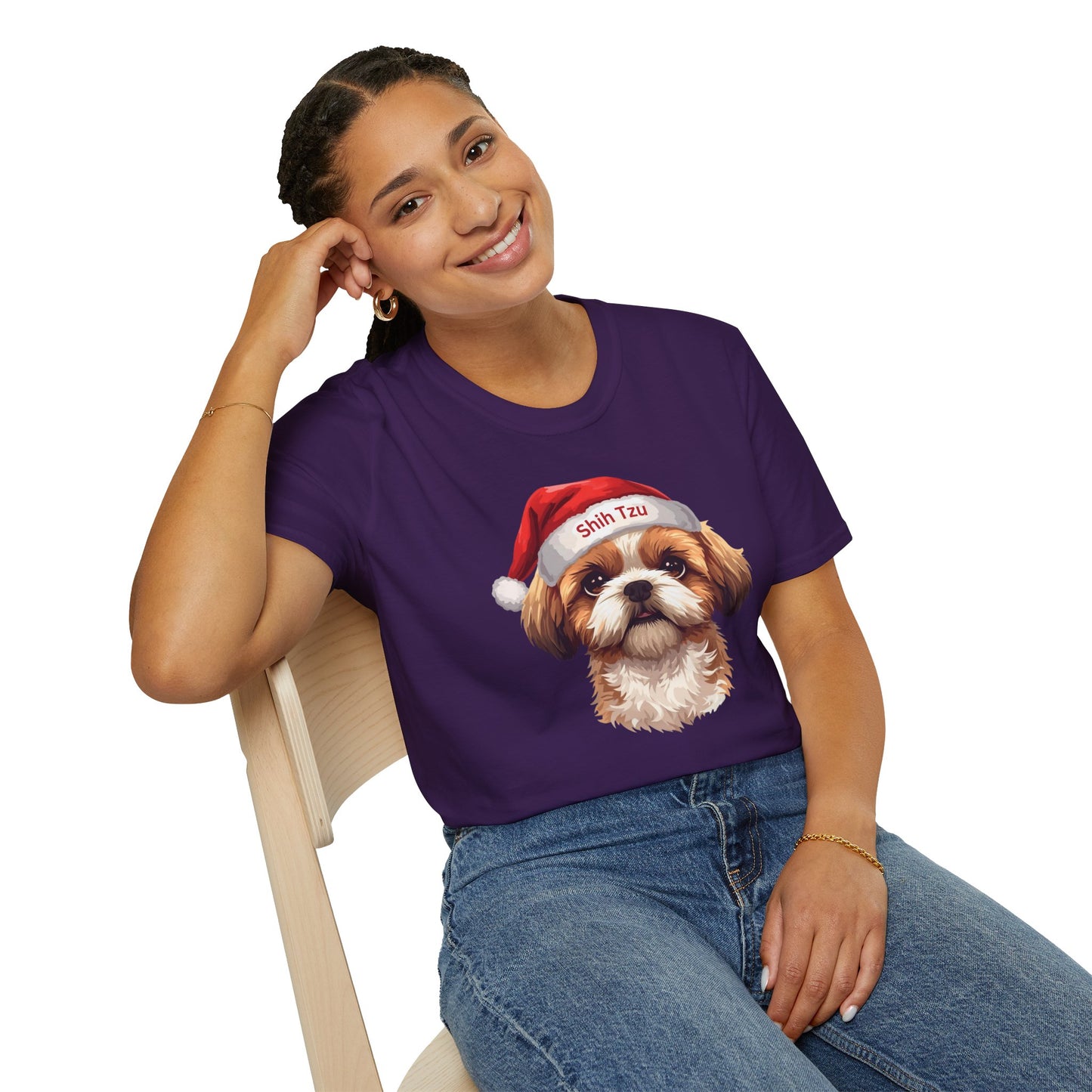 Shih Tzu Dog Portrait Shirt – Shih Tzu Dog Lover Gift, Cute Dog Mom Tee, Dog Dad Shirt, Pet Breed Apparel