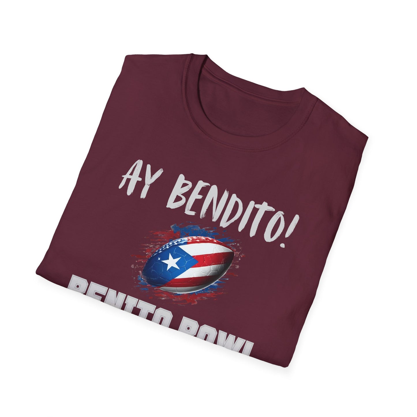 Ay Bendito! Benito Bowl T-Shirt, Halftime Benito Shirt, Football Fan Gift, Benito Tee, Puerto Rico Heritage Boriqua Pride Gift