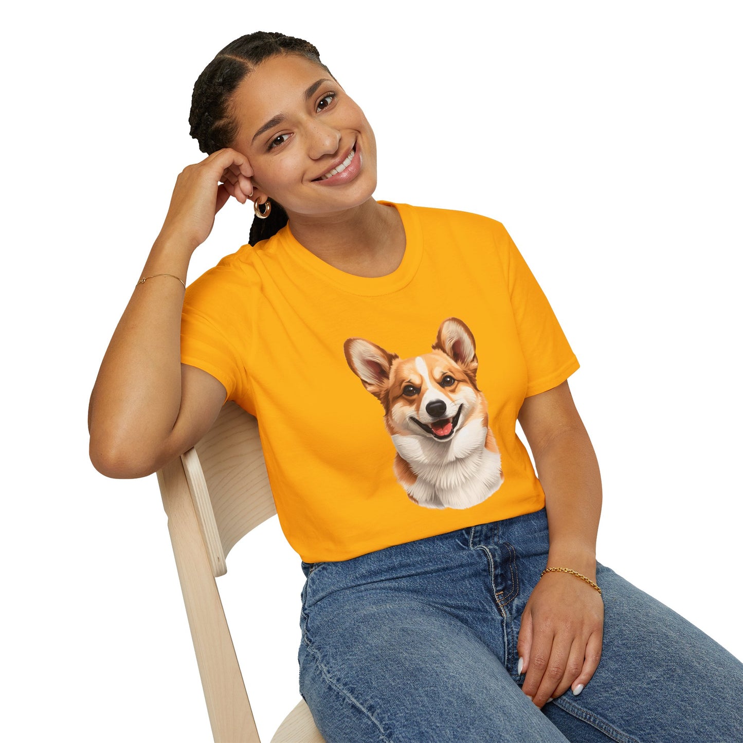 Corgi Dog Portrait Shirt – Corgi Dog Lover Gift, Cute Dog Mom Tee, Dog Dad Shirt, Pet Breed Apparel