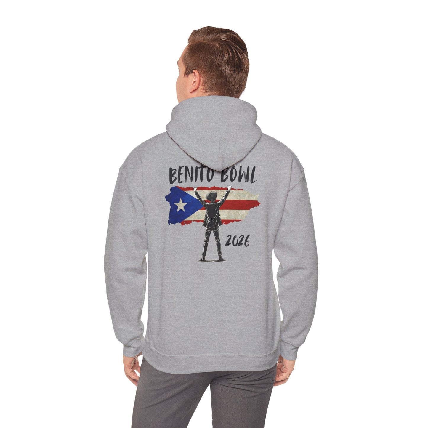 Benito Bowl PR Flag 2026 Hoodie, Benito Bowl XL, Football Fan Gift, Puerto Rico Boricua Heritage Culture Pride Hoodie