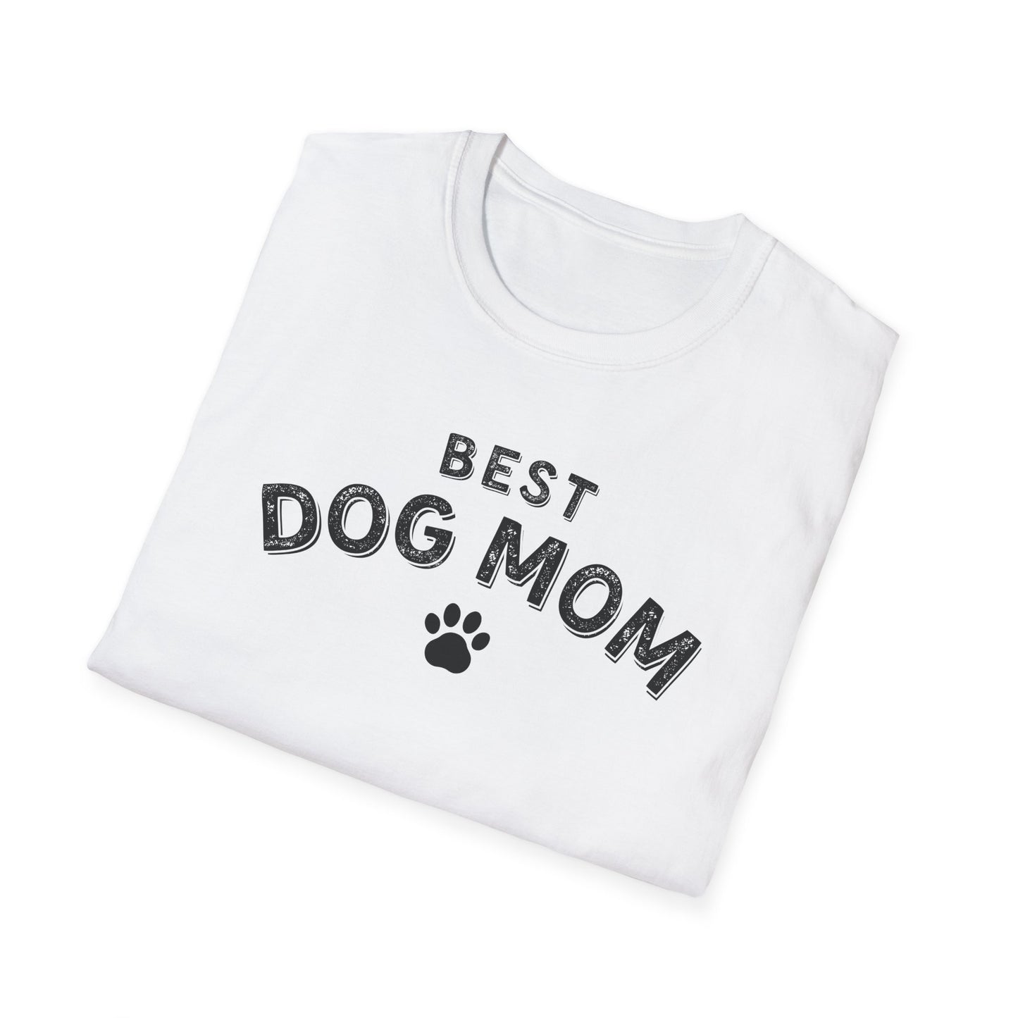 Best Dog Mom T-Shirt – Cute Dog Lover Shirt with Paw Print, Funny Pet Mom Gift Tee