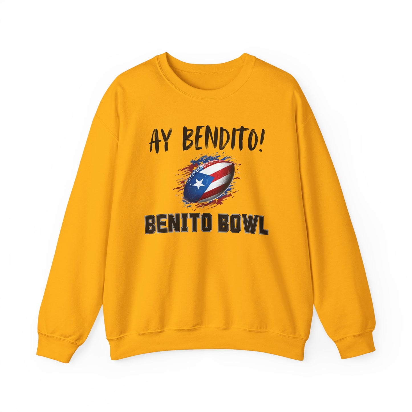 Ay Bendito! Benito Bowl Sweatshirt, Halftime Benito Shirt, Football Fan Gift, Benito Sweatshirt, Puerto Rico Heritage Boriqua Pride Gift