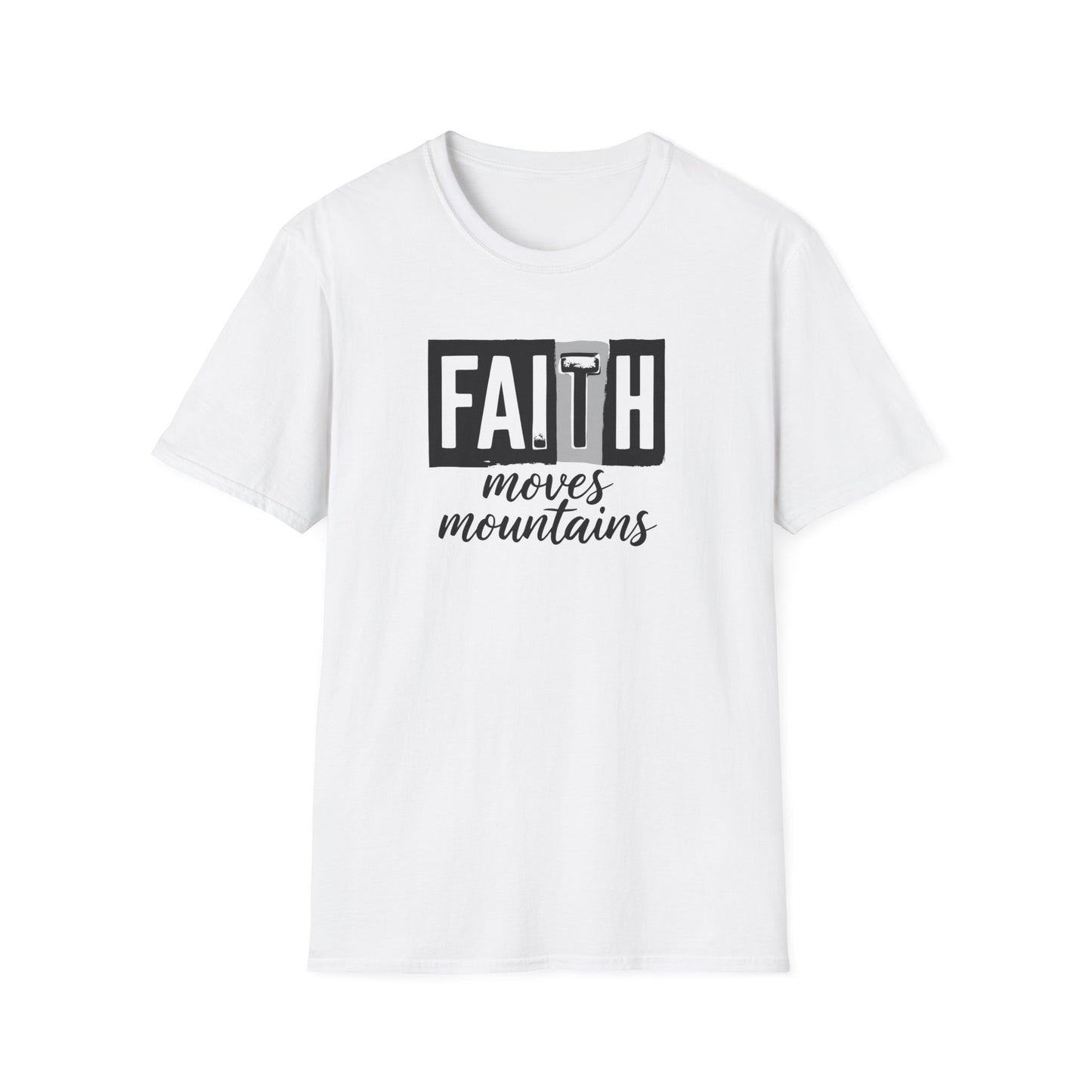 Faith Moves Mountains T-Shirt – Inspirational Christian Shirt, Bible Verse Faith Tee, Motivational Religious Apparel