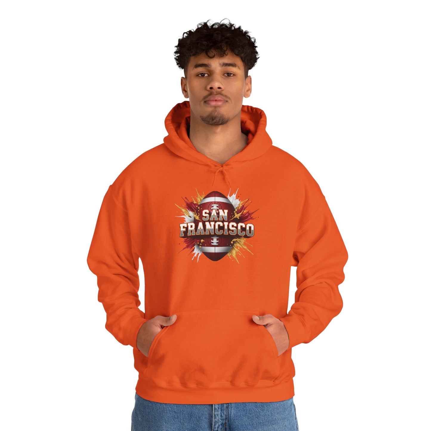 San Francisco Football Hoodie, San Francisco Team Hoodie, Football Gift for San Francisco Fans, Game Day Sports Fan Apparel, Football Fan