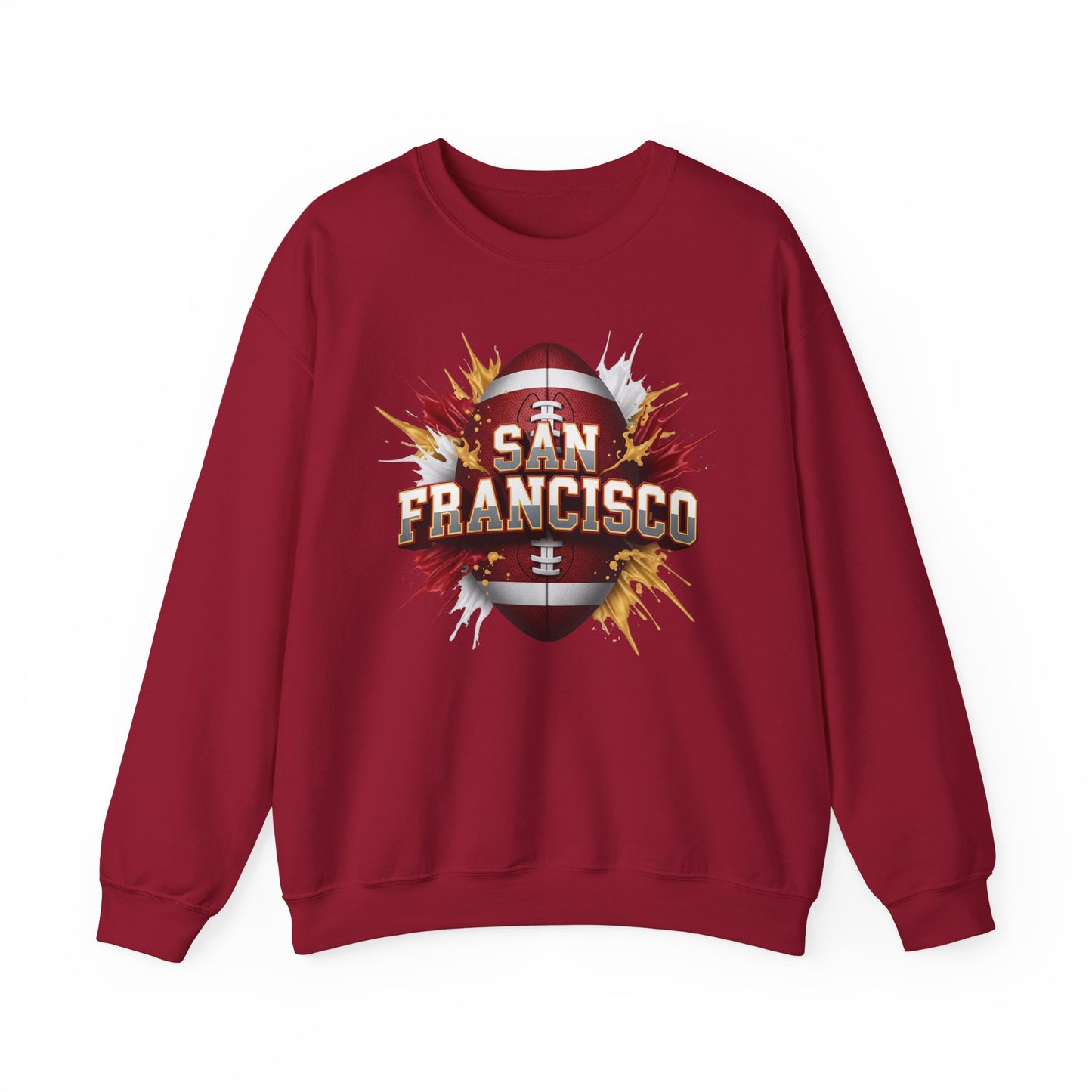 San Francisco Football Sweatshirt, San Francisco Team Sweatshirt, Football Gift for San Fran Fans, Game Day Fan Apparel, Football Fan Gift
