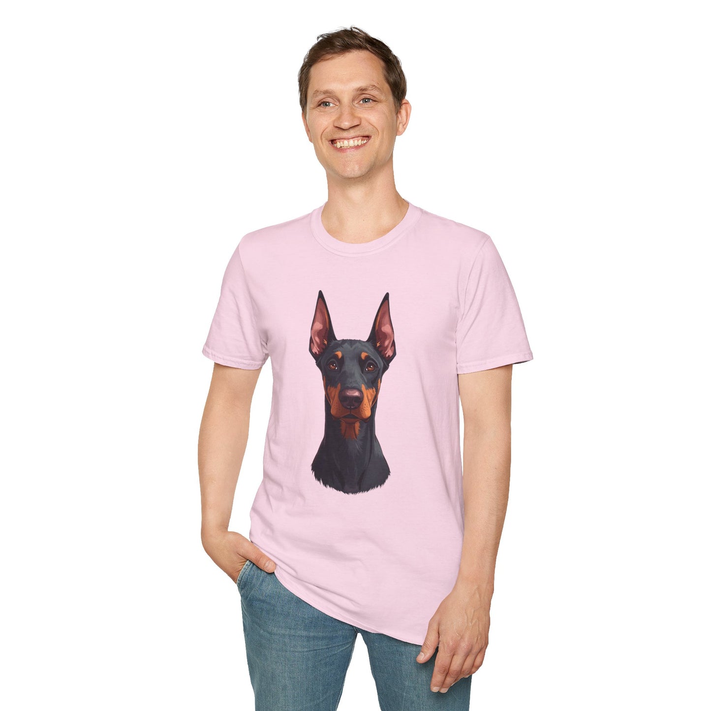 Doberman Dog Portrait Shirt – Doberman Dog Lover Gift, Cute Dog Mom Tee, Dog Dad Shirt, Pet Breed Apparel