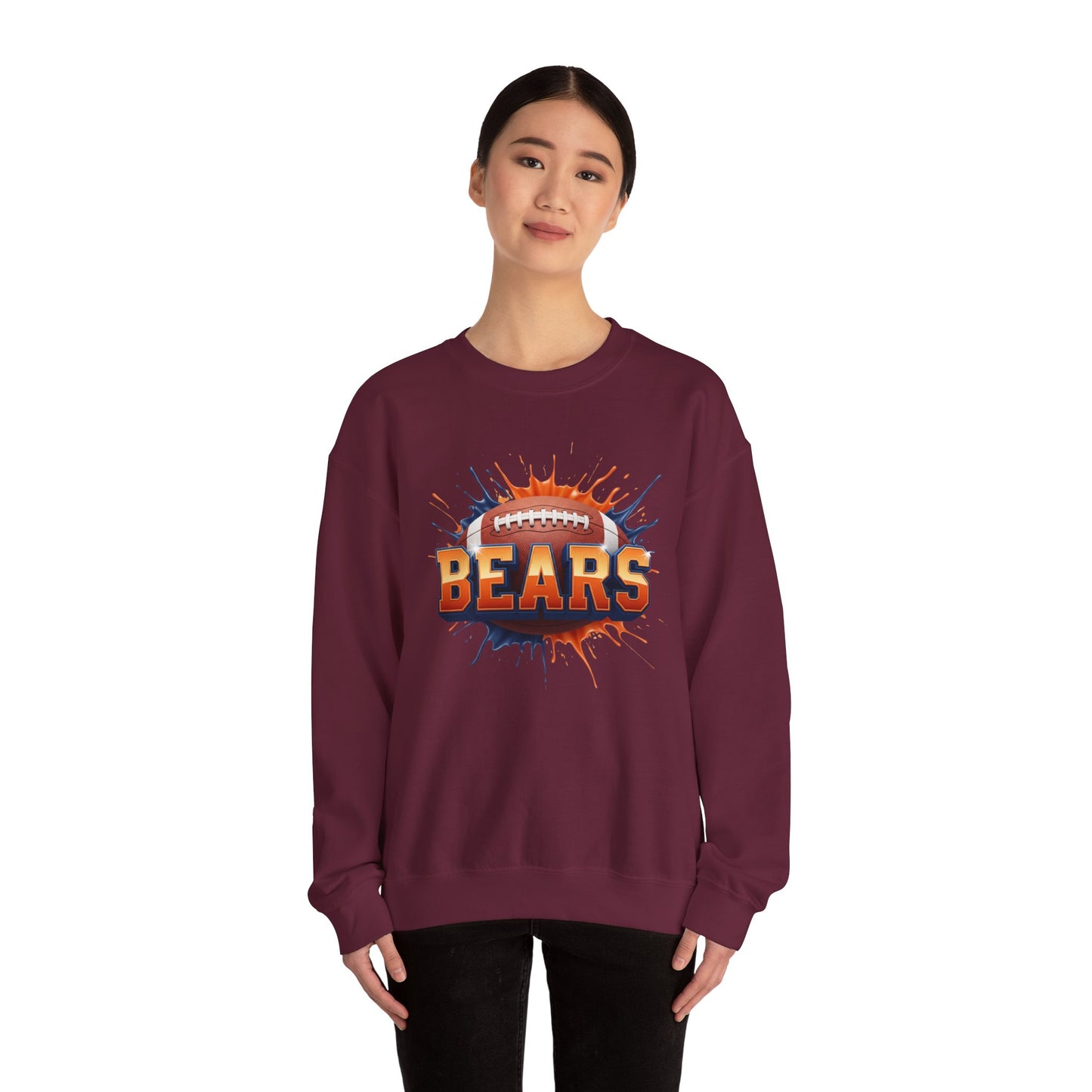 Chicago Football Sweatshirt, Chicago Team Sweatshirt, Football Gift for Chicago Fans, Game Day Sports Fan Football Apparel